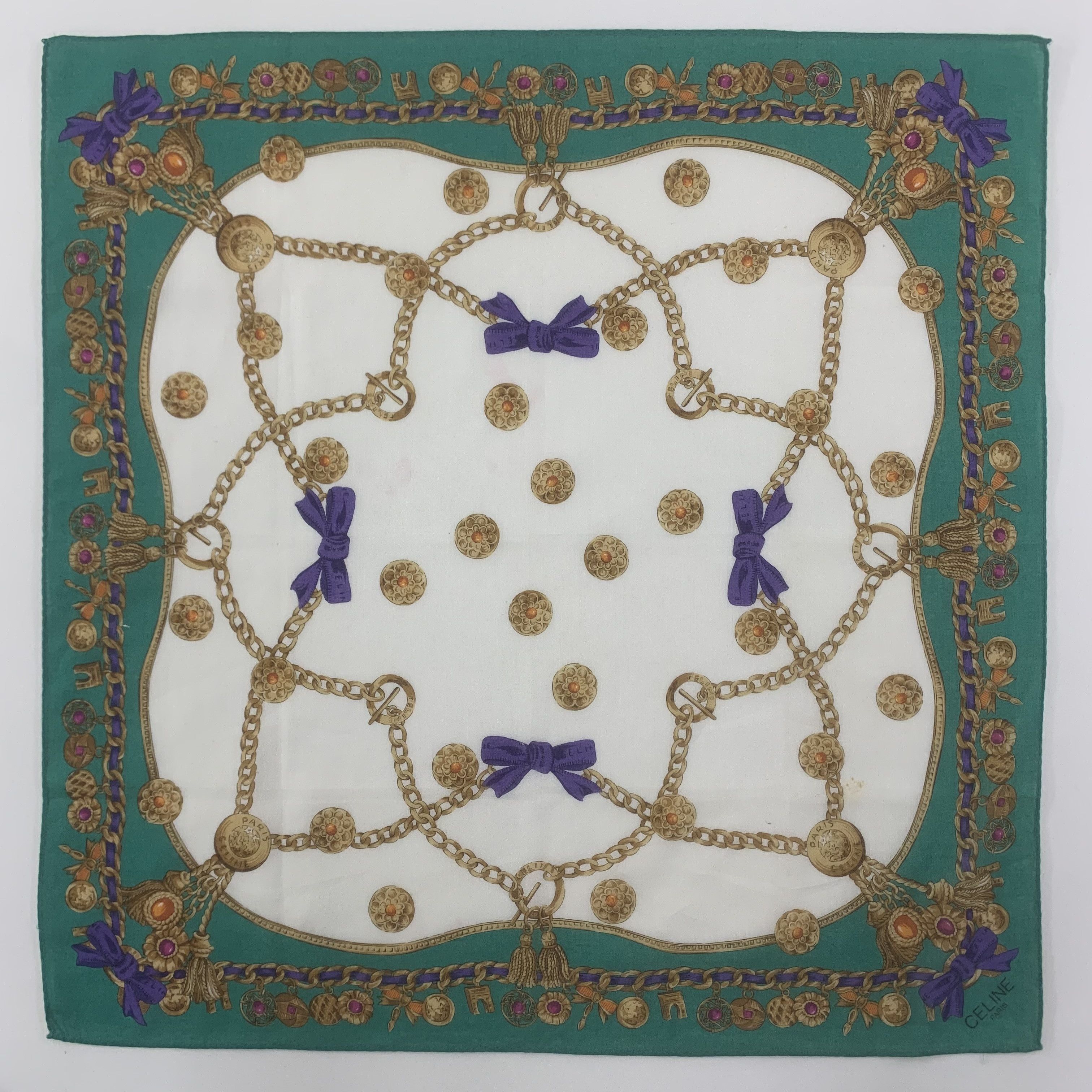 Celine Celine Handkerchief Bandana Neckerchief Square TB3391 Size ONE SIZE - 2 Thumbnail