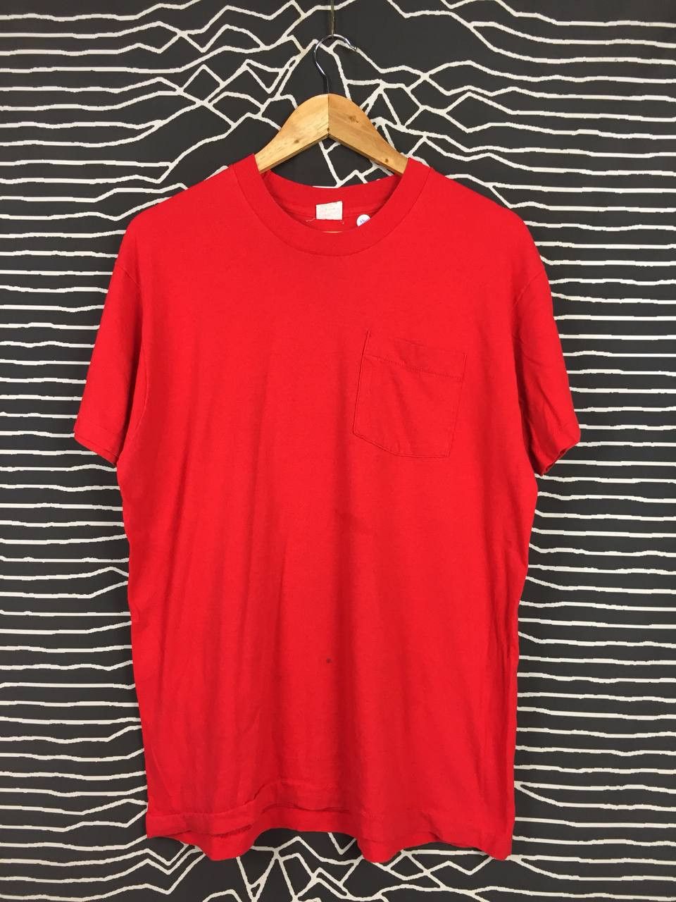 Fruit Of The Loom × Vintage Vtg 80s Fruit Of The Loom Plain Made In Usa Pocket Tee Size US XL / EU 56 / 4 - 2 Thumbnail