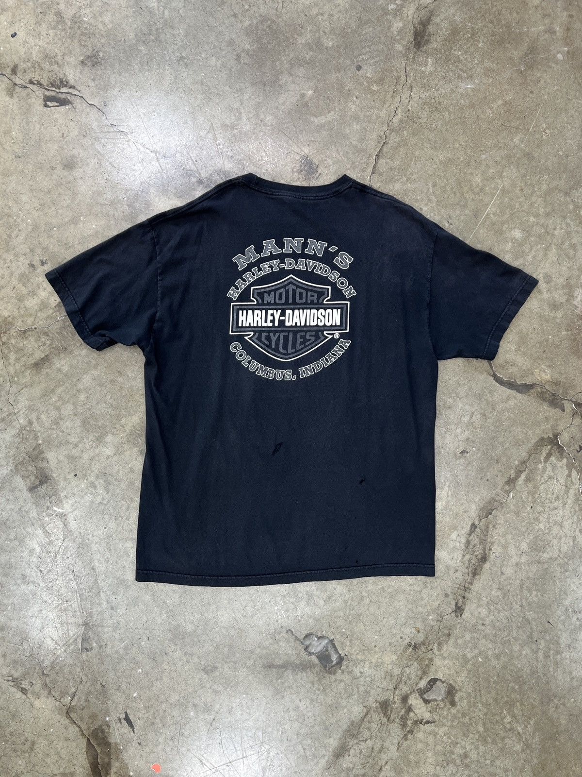 Harley Davidson Vintage Harley Davidson Flag Eagle Indiana Motorcycle Tee XL Size US XL / EU 56 / 4 - 5 Thumbnail
