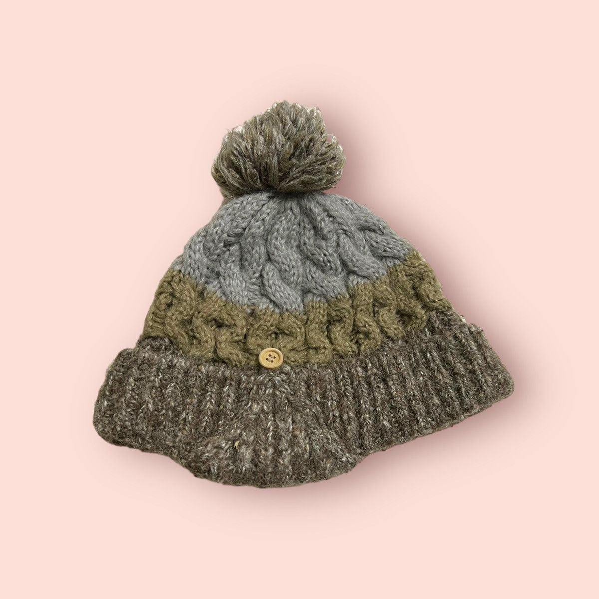 Other VINTAGE JAPAN CABLE KNITTED BEANIE VIVIENNE STYLE DESIGN Size ONE SIZE - 4 Thumbnail