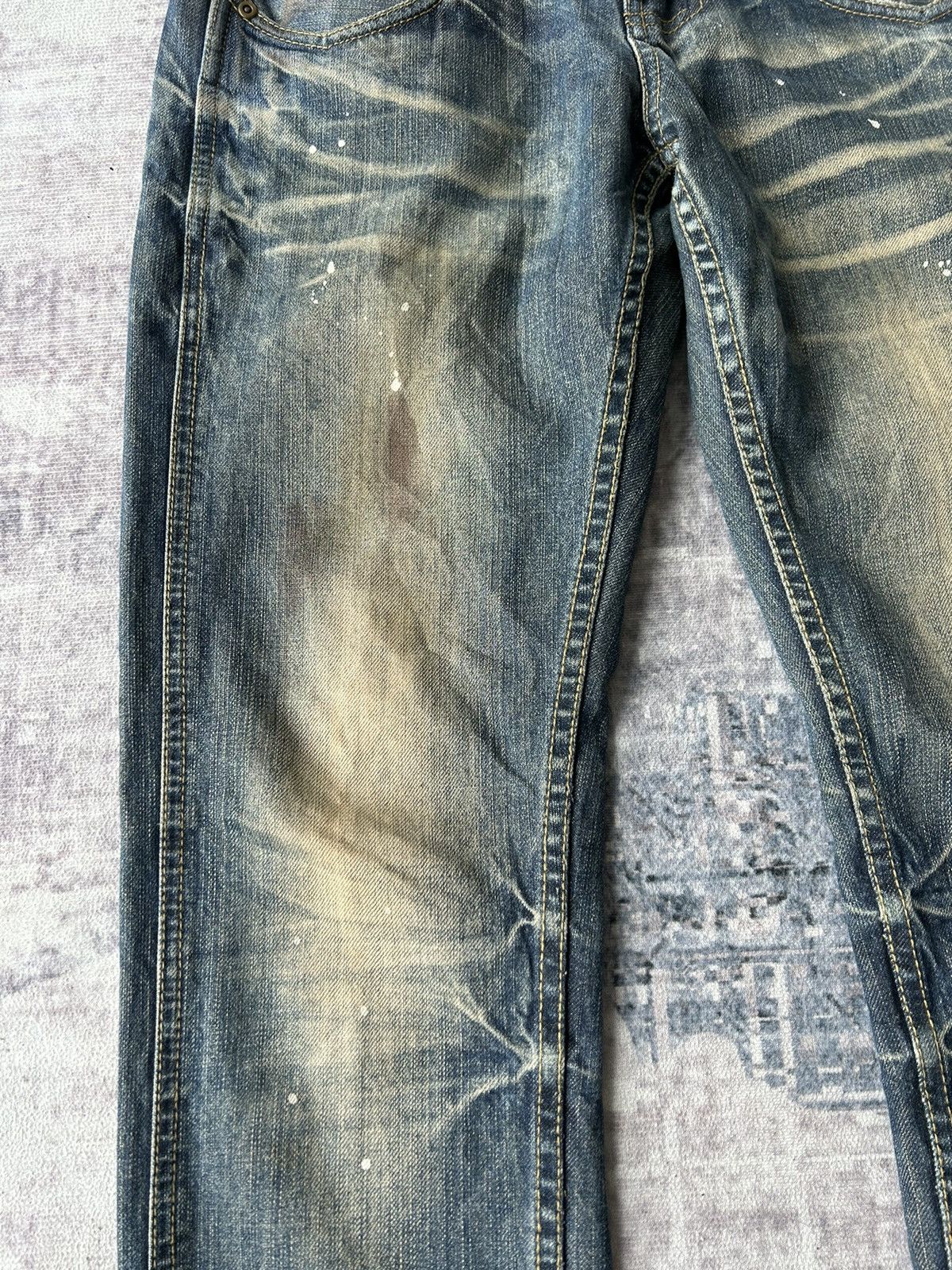 If Six Was Nine Y2k Painted Semantic Style Jeans Size US 32 / EU 48 - 6 Thumbnail