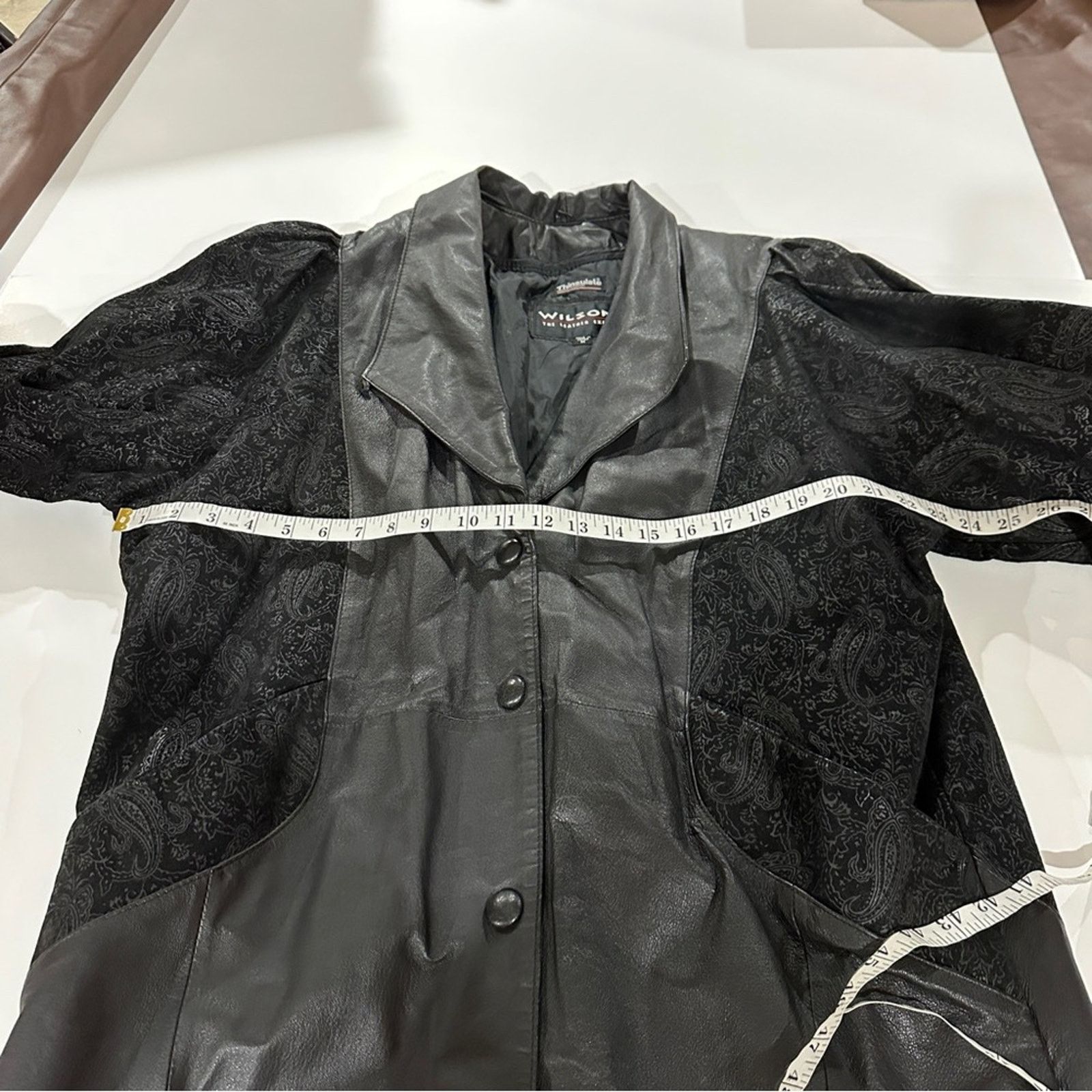 Wilsons Leather Vintage 80s Wilsons Black Leather Coat Size M Size M / US 6-8 / IT 42-44 - 12 Thumbnail