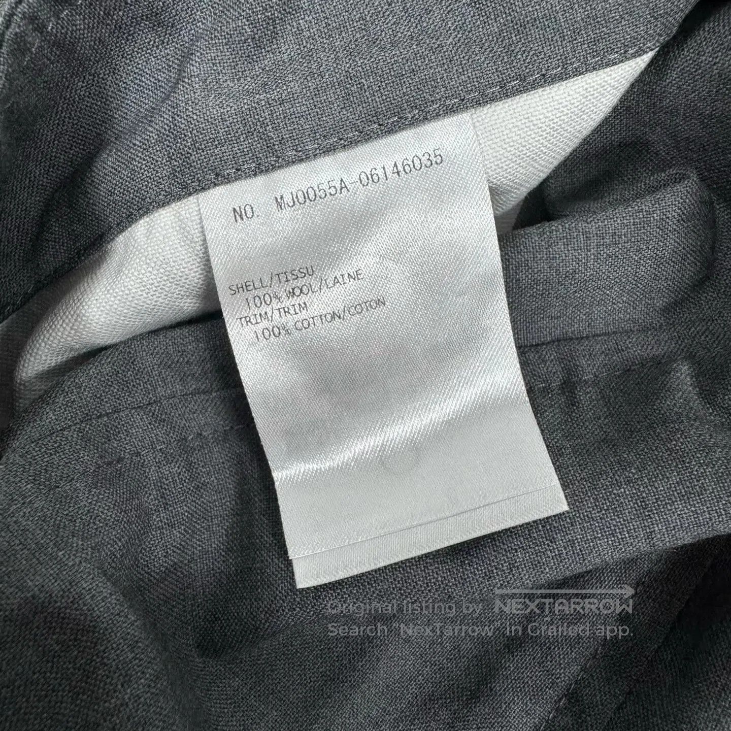 Thom Browne Thom Browne Gray four-stripe wool long-sleeved shirt-style Size US L / EU 52-54 / 3 - 7 Thumbnail