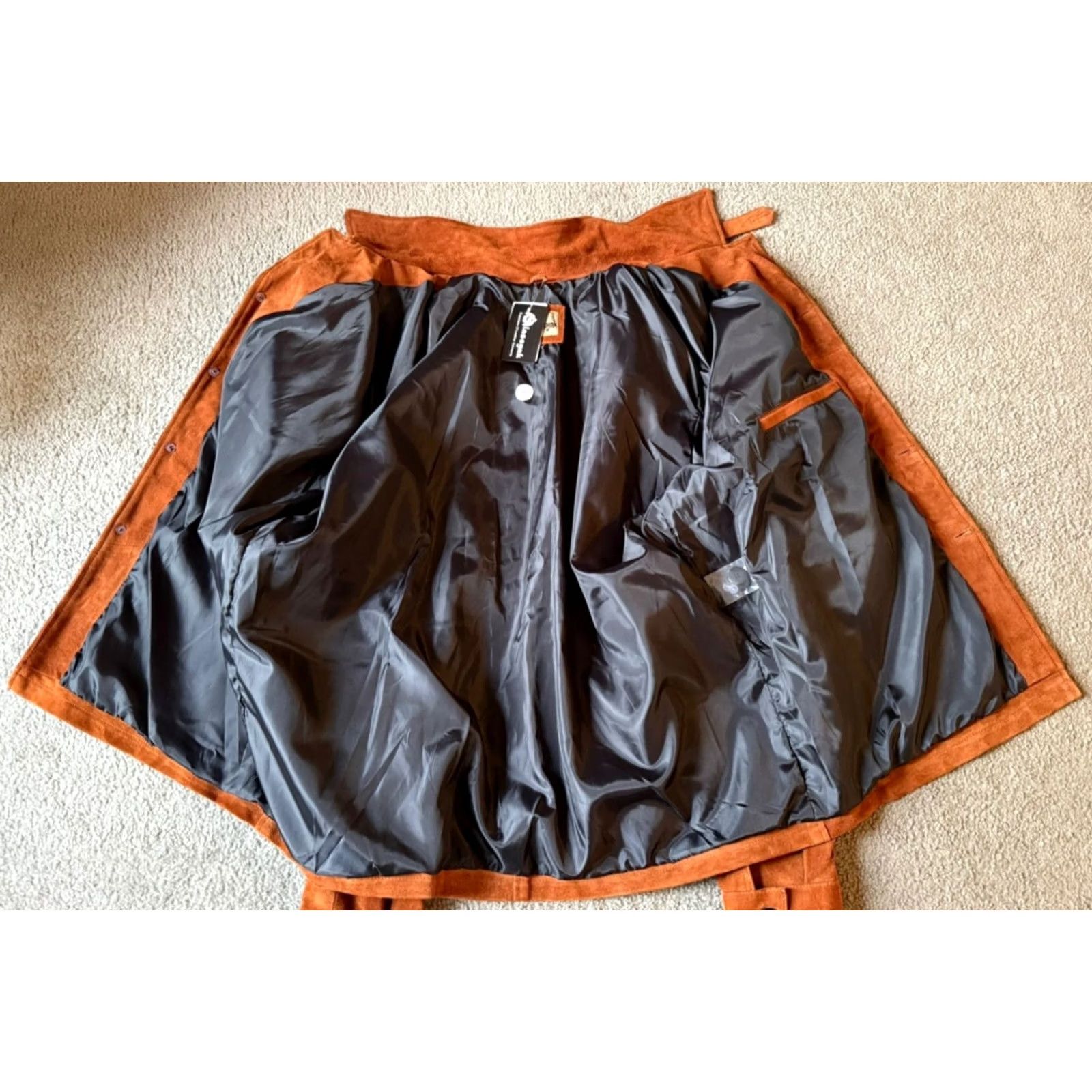 Vintage NWT Classyak Men's Brown Button Front Suede Leather Jacket Size 5XL Regular Brown Jacket (Jacket) Size US XXL / EU 58 / 5 - 5 Thumbnail