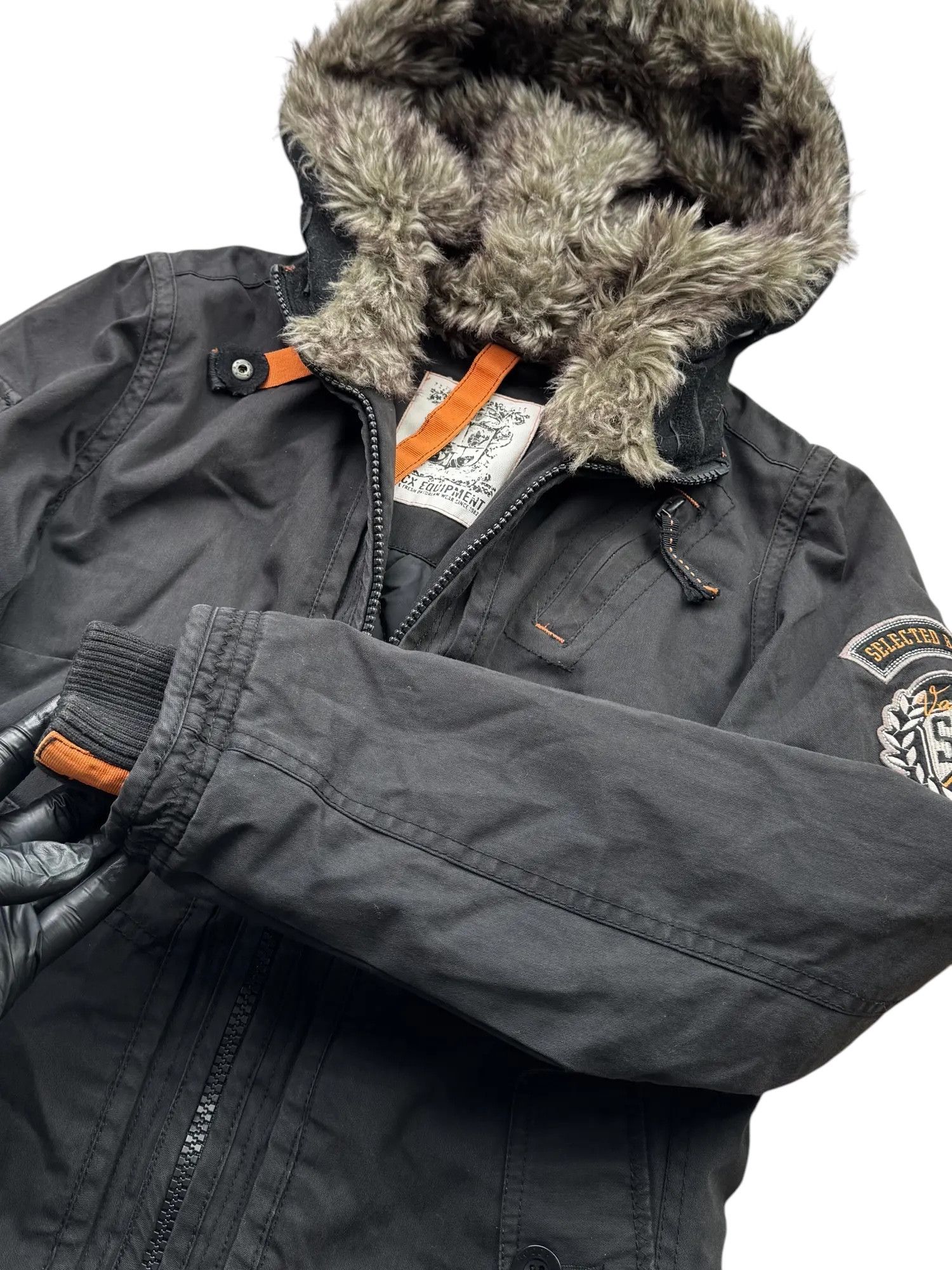 Vintage Y2K Jacket With Faux Fur Hood(V50) Size US S / EU 44-46 / 1 - 3 Thumbnail