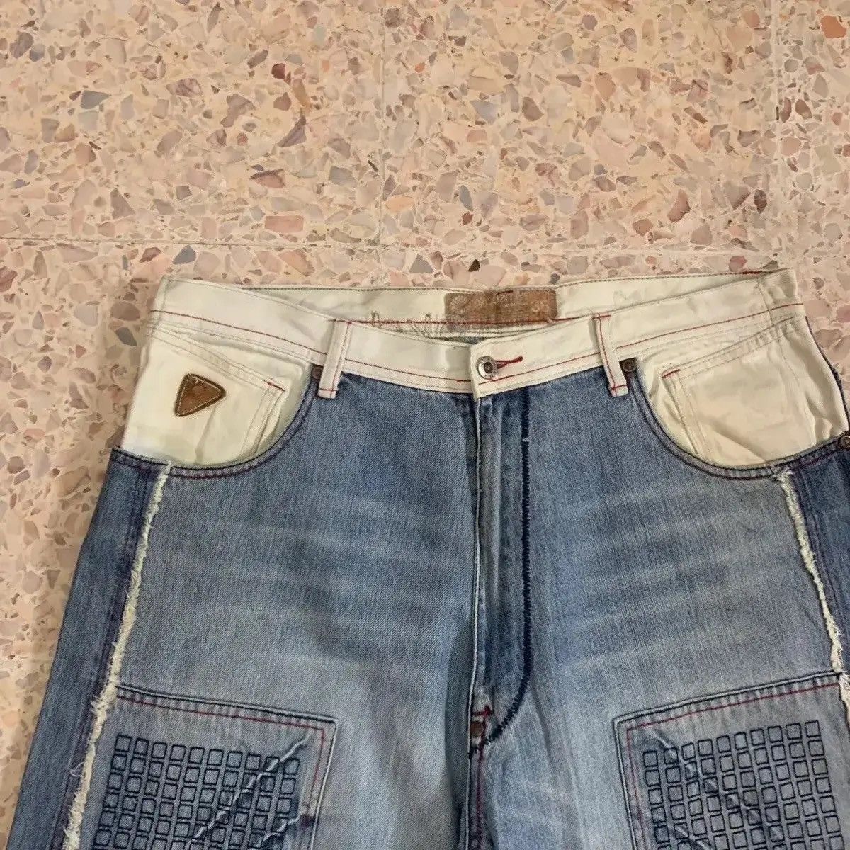 Akademiks STEALS 💥 Baggy Akademiks Jeans Patchwork Style Denim Pants Size US 36 / EU 52 - 3 Thumbnail
