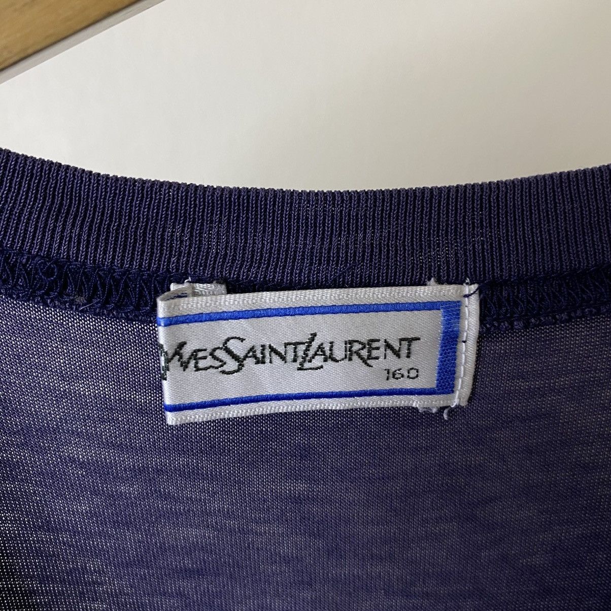 Yves Saint Laurent Vintage YSL Embroidery Small Logo T Shirt Size US S / EU 44-46 / 1 - 3 Thumbnail