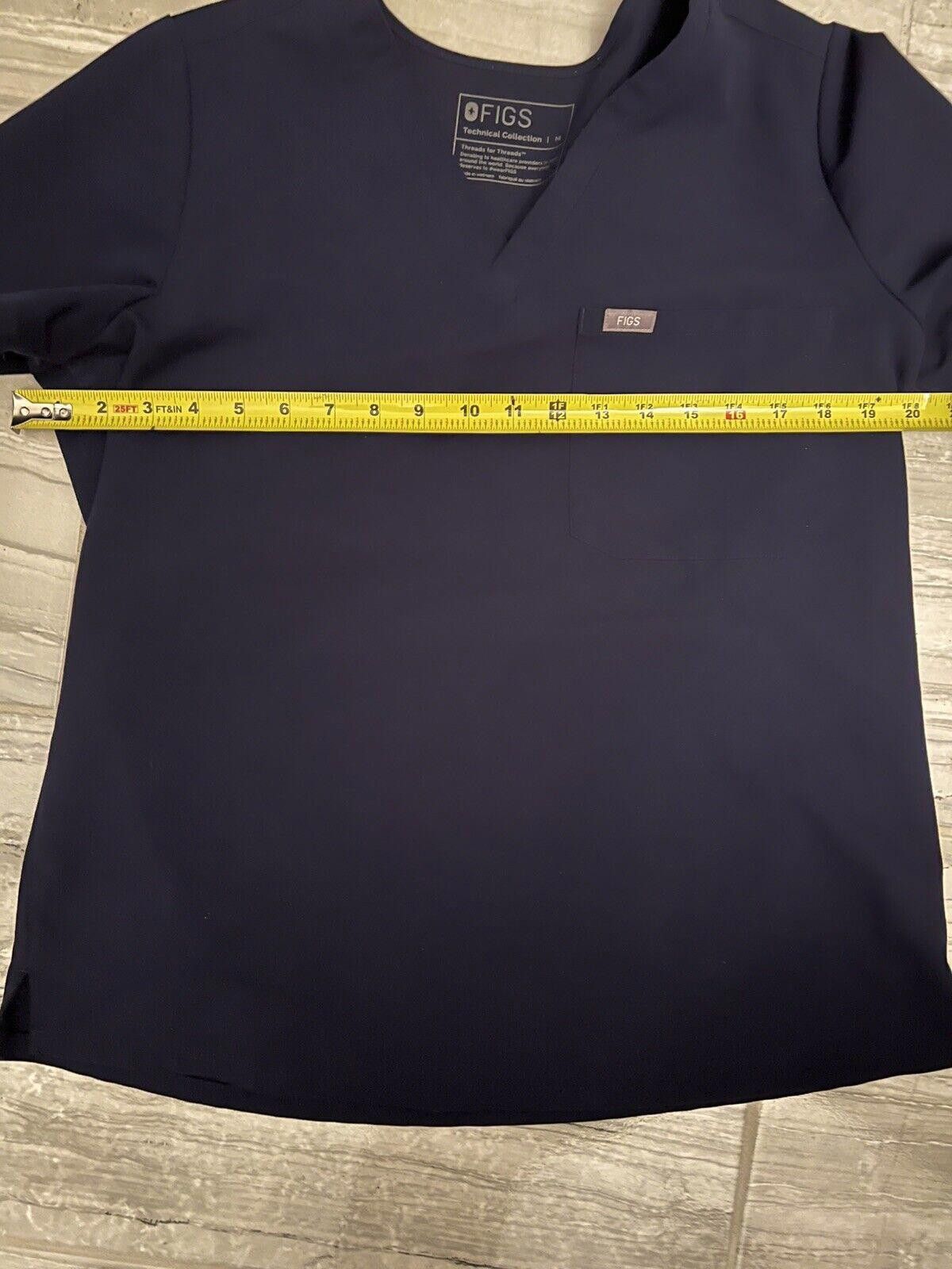 Designer FIGS Catarina One Pocket Scrub Top Blue Size Medium Size ONE SIZE - 5 Thumbnail
