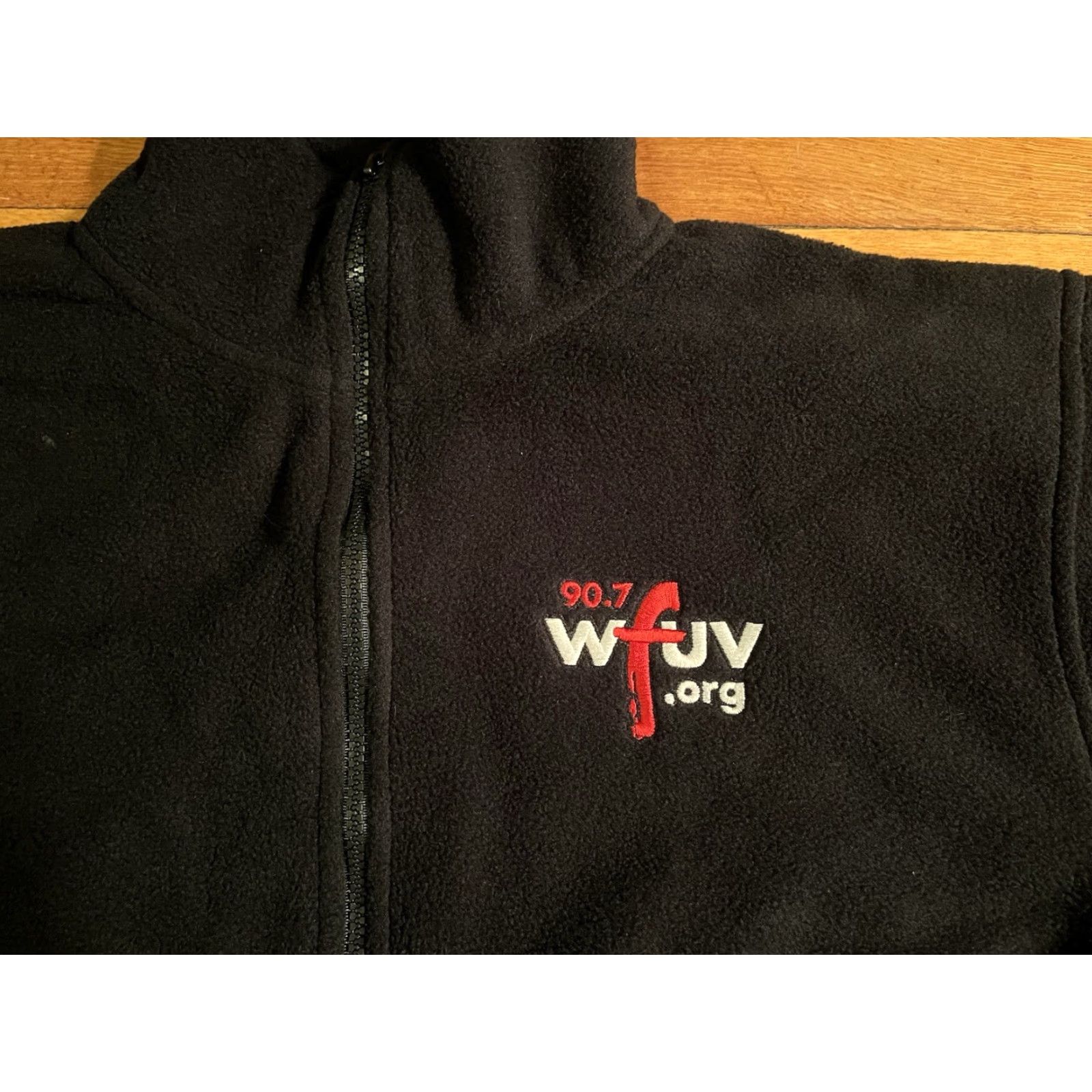 Vintage WFUV 90.7 Radio Station Fleece Sweatshirt Mens Small Black Full Zip Size US S / EU 44-46 / 1 - 3 Thumbnail