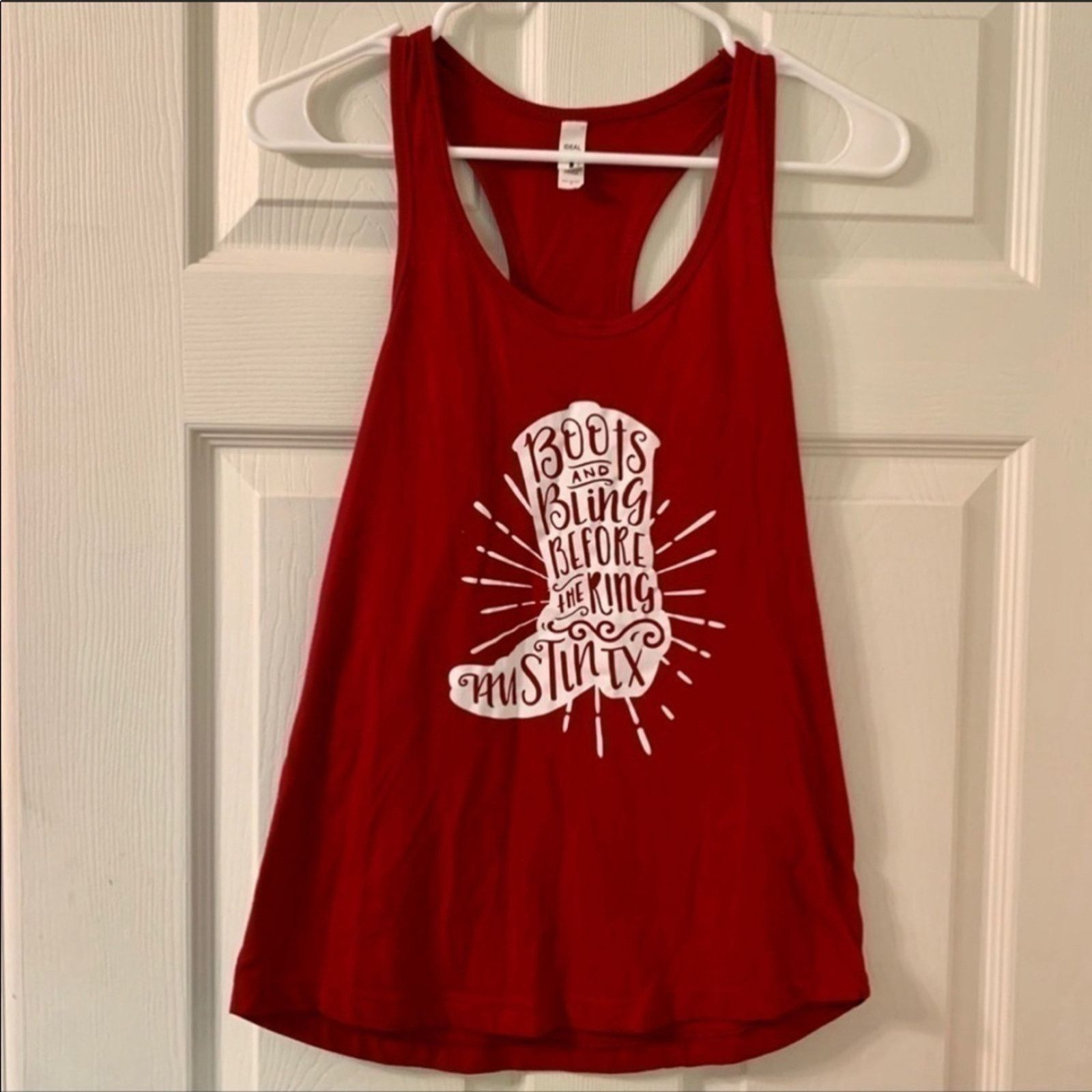Next Level Apparel Boots & Bling Before The Ring Red White Tank Size Small Size S / US 4 / IT 40 - 6 Thumbnail