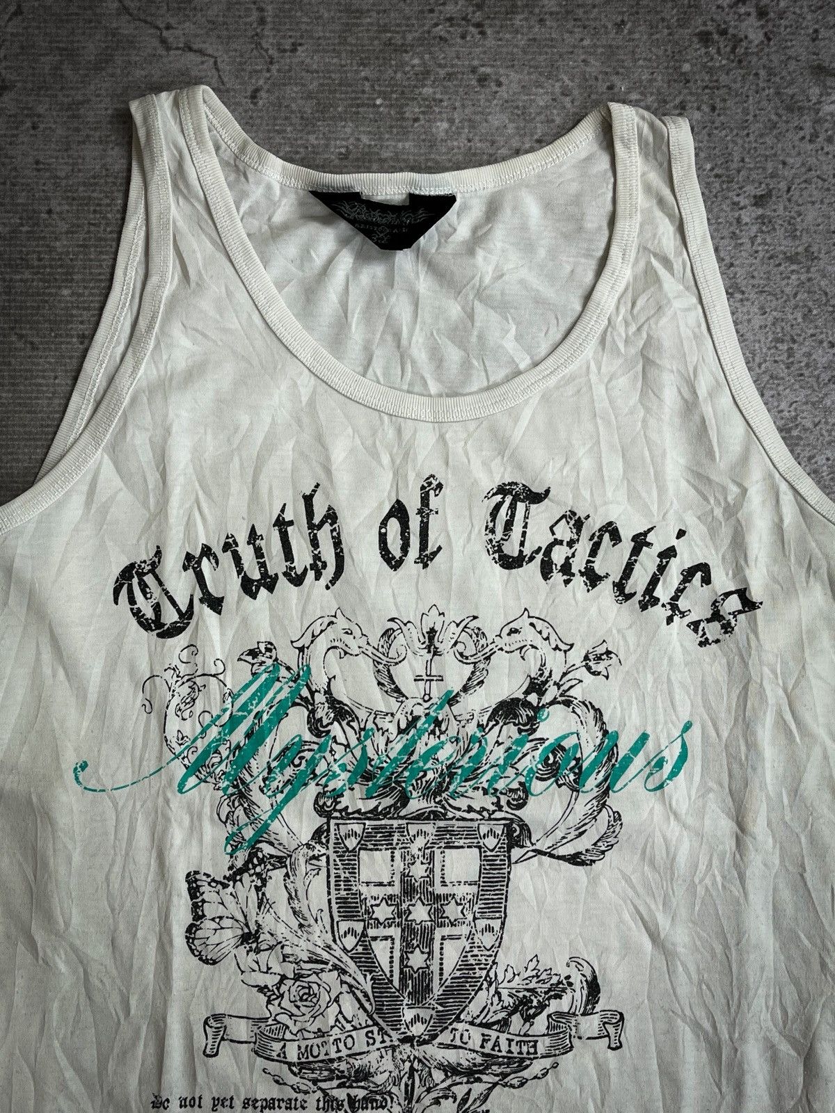 Le Grande Bleu (L.G.B.) Beaumere Graphic Cross Poem Tanktop Size US XL / EU 56 / 4 - 2 Thumbnail