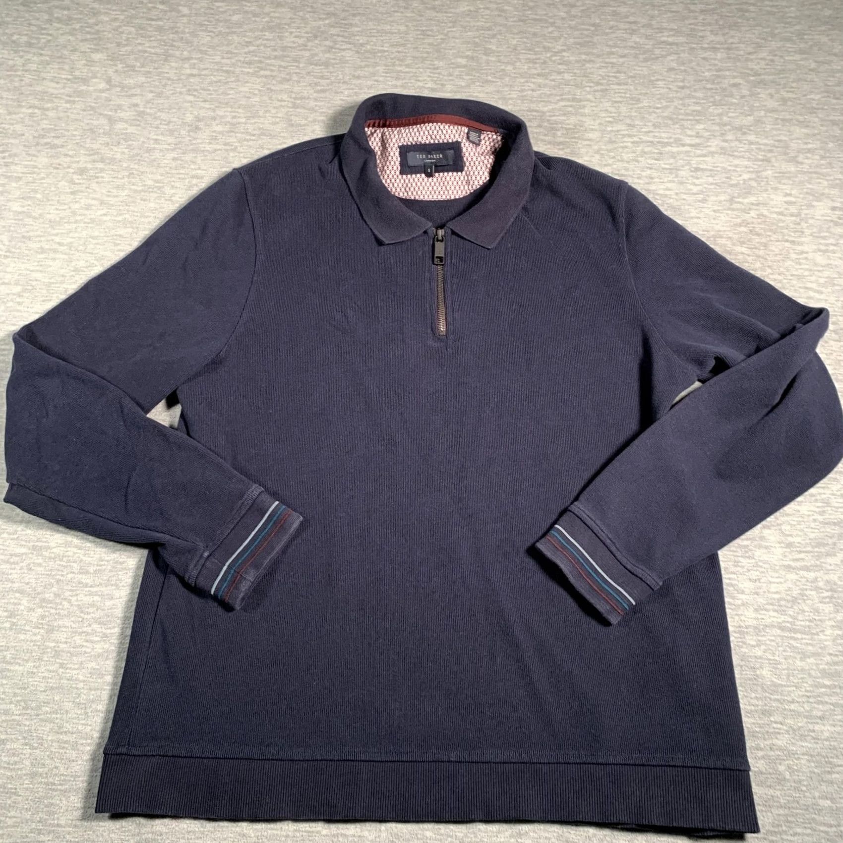 Ted Baker Ted Baker Sweater Mens Large Blue Knit Pullover 1/2 Zip Collared Turkey Size US L / EU 52-54 / 3 - 2 Thumbnail