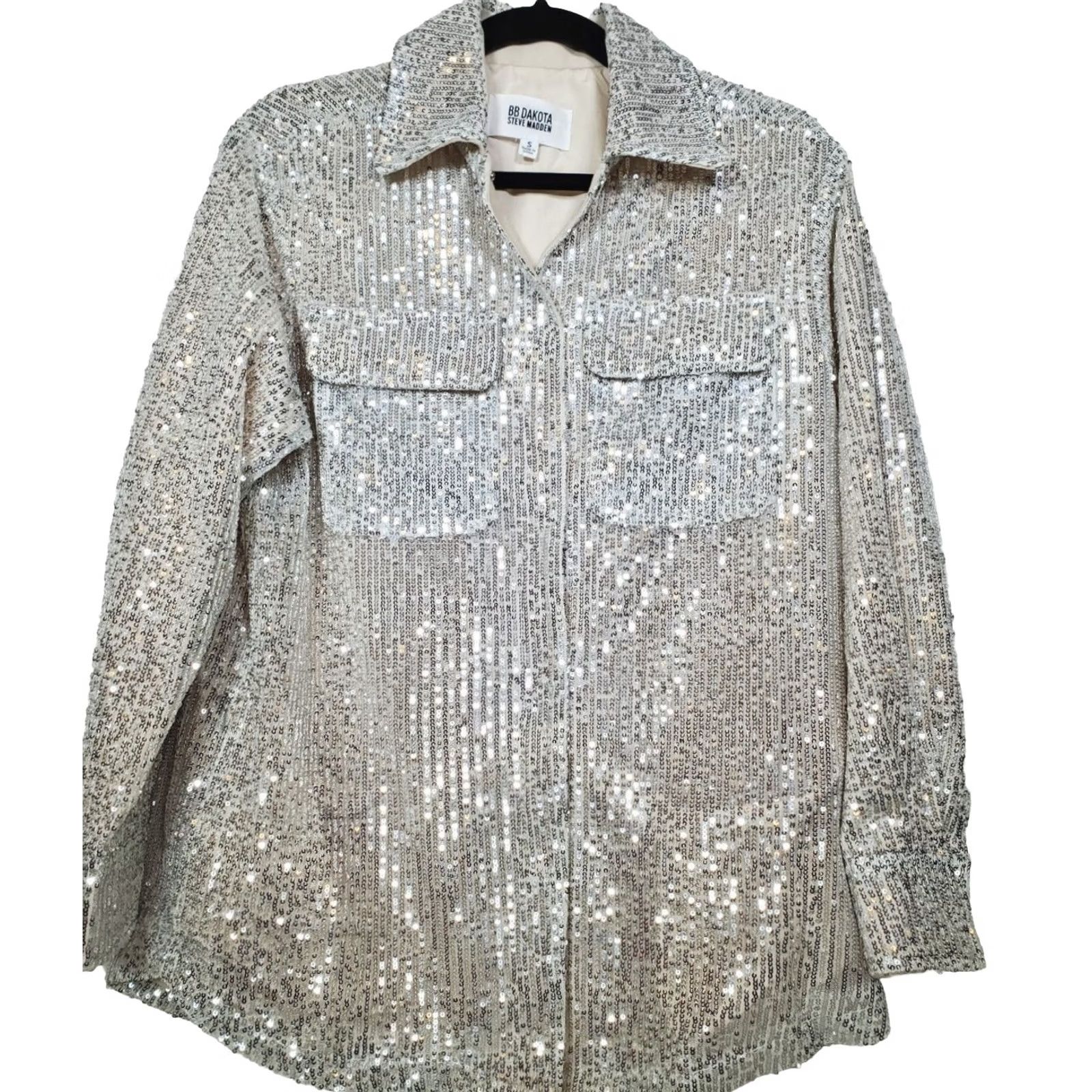 BB Dakota BB Dakota by Steve Madden Glitter Sweet Jacket All-Over Sequins Womens Size S Size S / US 4 / IT 40 - 5 Thumbnail