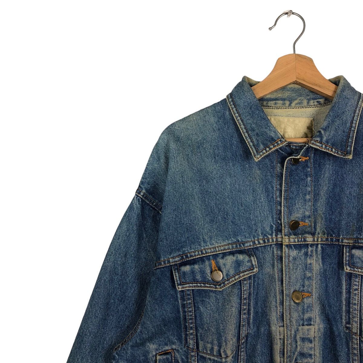 Japanese Brand 🔥90’s Vintage Denim Trucker Jacket Inspire Issey Miyake Size US M / EU 48-50 / 2 - 6 Thumbnail