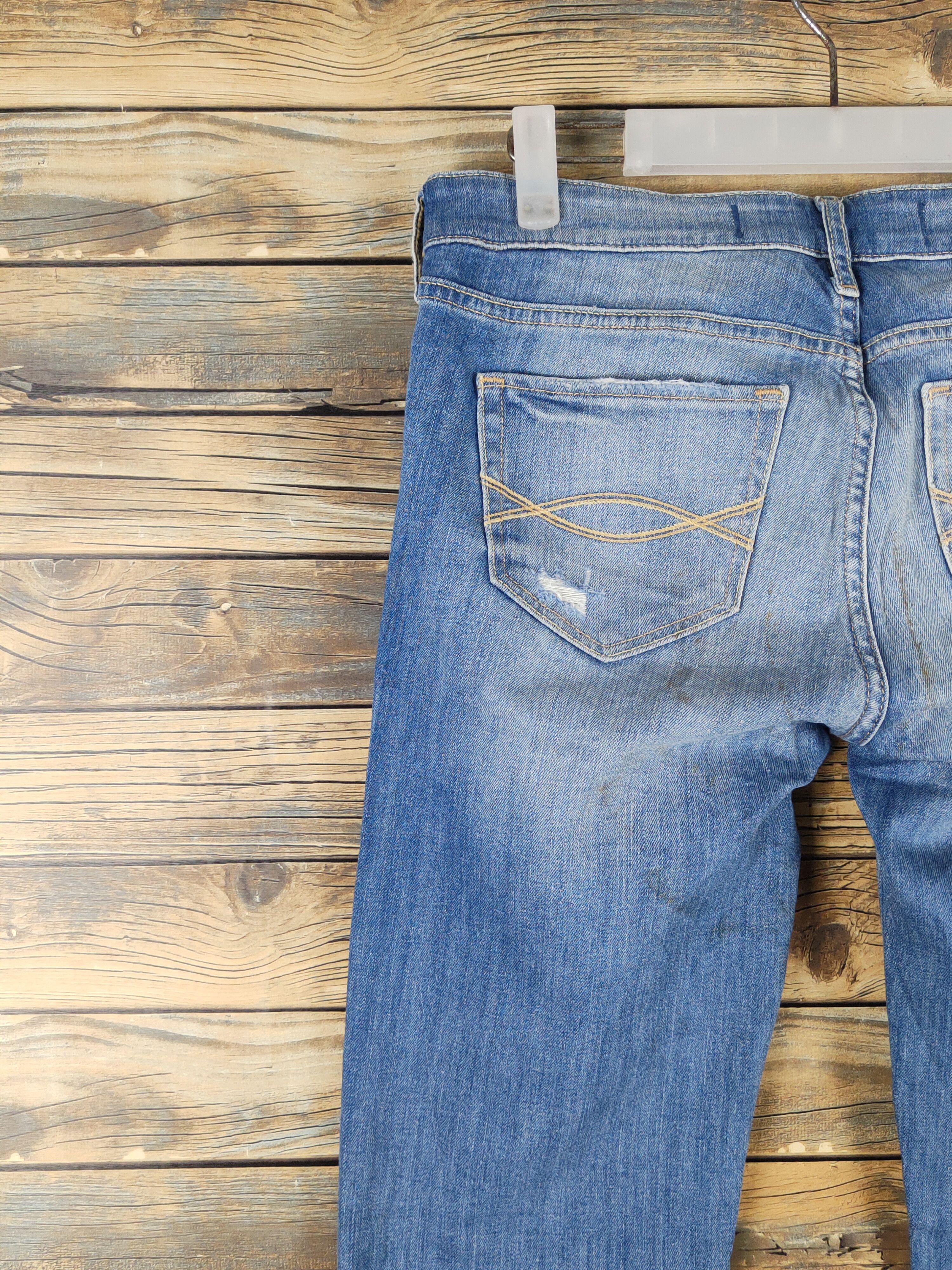 Abercrombie & Fitch Abercrombie & Fitch patchwork Ripped denim Jeans #W1295 Size US 29 - 8 Thumbnail