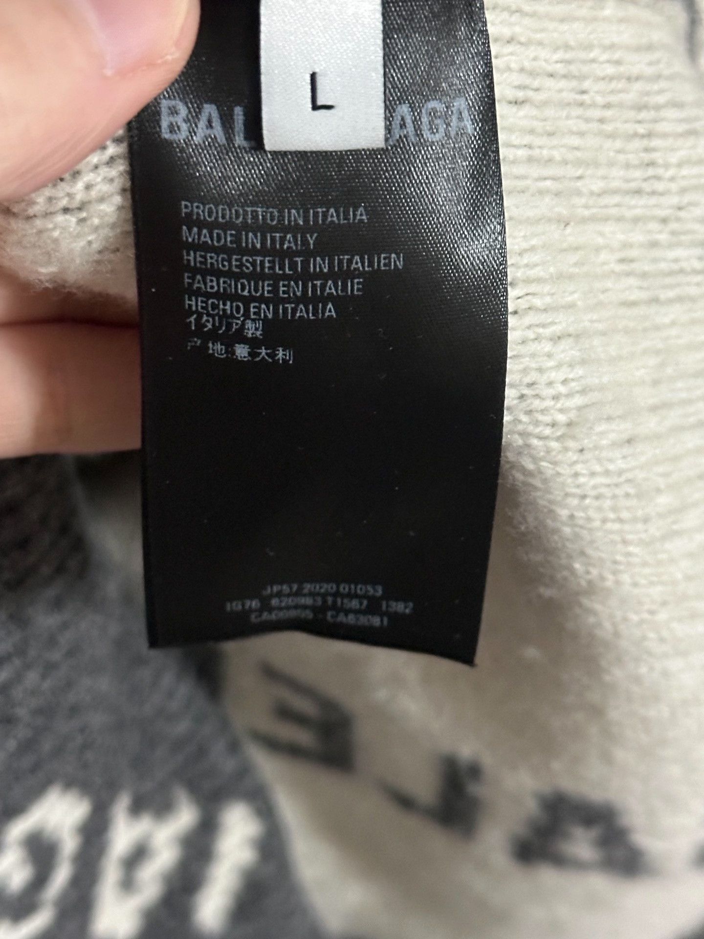 Balenciaga Balenciaga All-Over Logo Knit Sweater Size US L / EU 52-54 / 3 - 3 Thumbnail