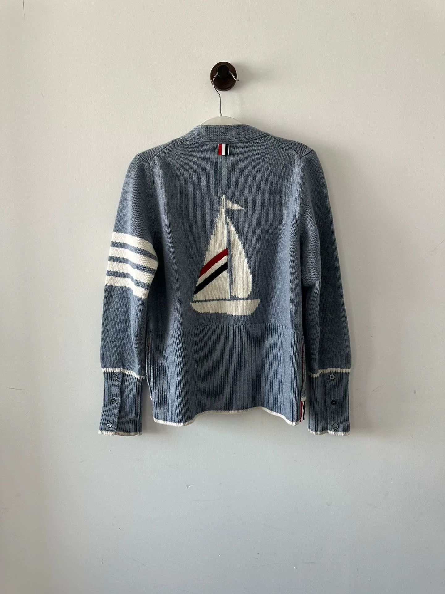 Thom Browne Thom Browne Sailor Wool Cardigan Size 42 New Size US XXS / EU 40 - 2 Thumbnail