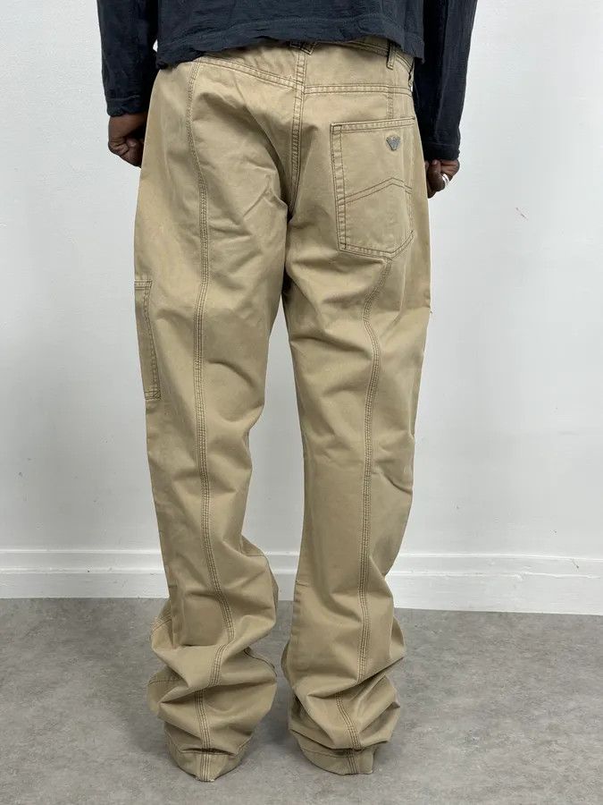 Armani 2000s Armani Beige Cozy Flared Pants Size US 32 / EU 48 - 3 Thumbnail