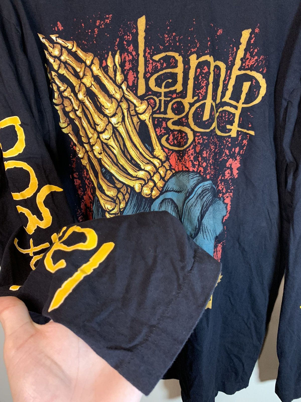 Band Tees × Vintage RARE* Vintage Lamb Of God Pray Cleansing Single Stitch Shirt Size US L / EU 52-54 / 3 - 4 Thumbnail