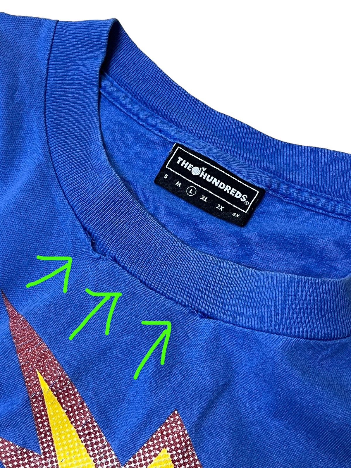 The Hundreds DISTRESSED🔥THE HUNDREDS BLUE FADED TEE SHIRT Size US L / EU 52-54 / 3 - 11 Thumbnail