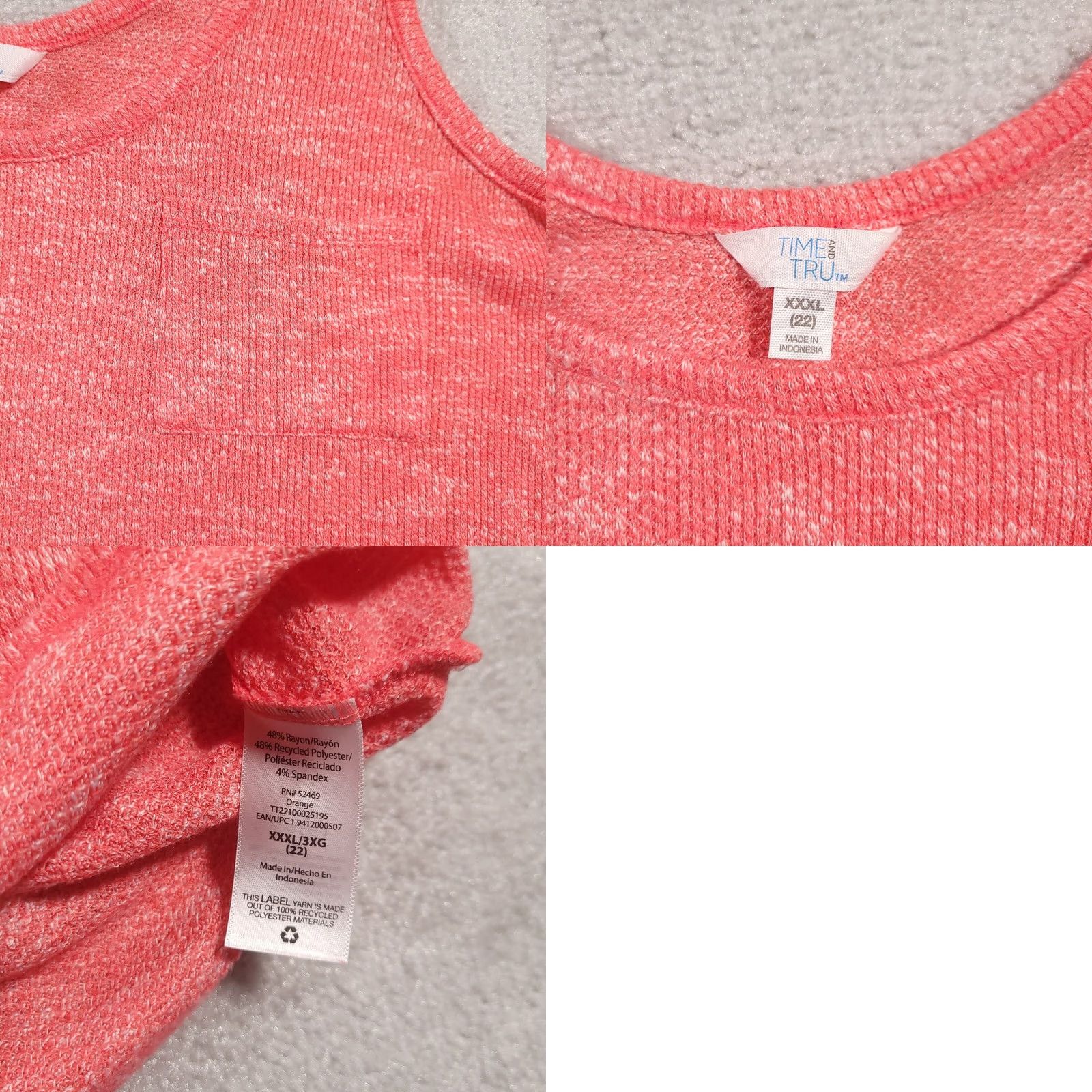 Vintage Time And Tru Women's Sleeveless Pullover Sweater 3XL XXXL Pink Stretch Size XXL / US 16-18 / IT 52-54 - 8 Thumbnail