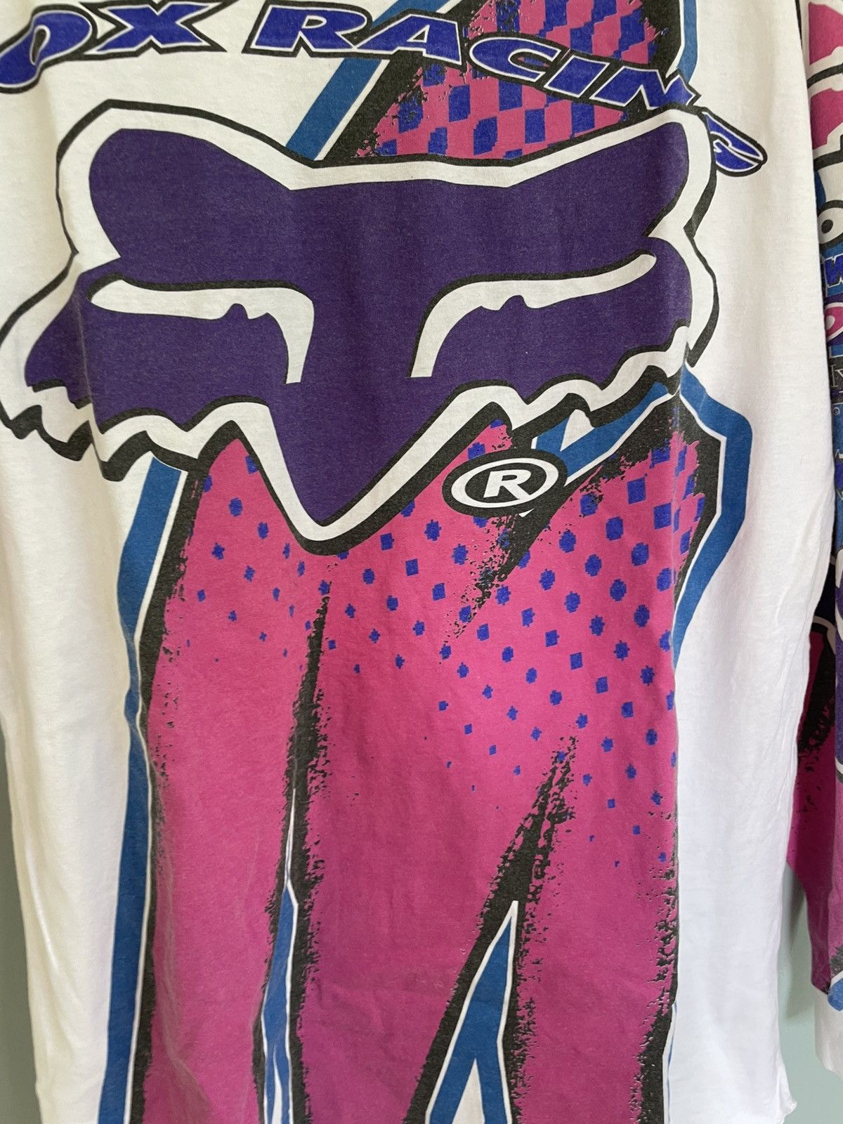 Vintage Vintage 90s Fox Racing motocross long sleeve jersey Size US XL / EU 56 / 4 - 4 Thumbnail