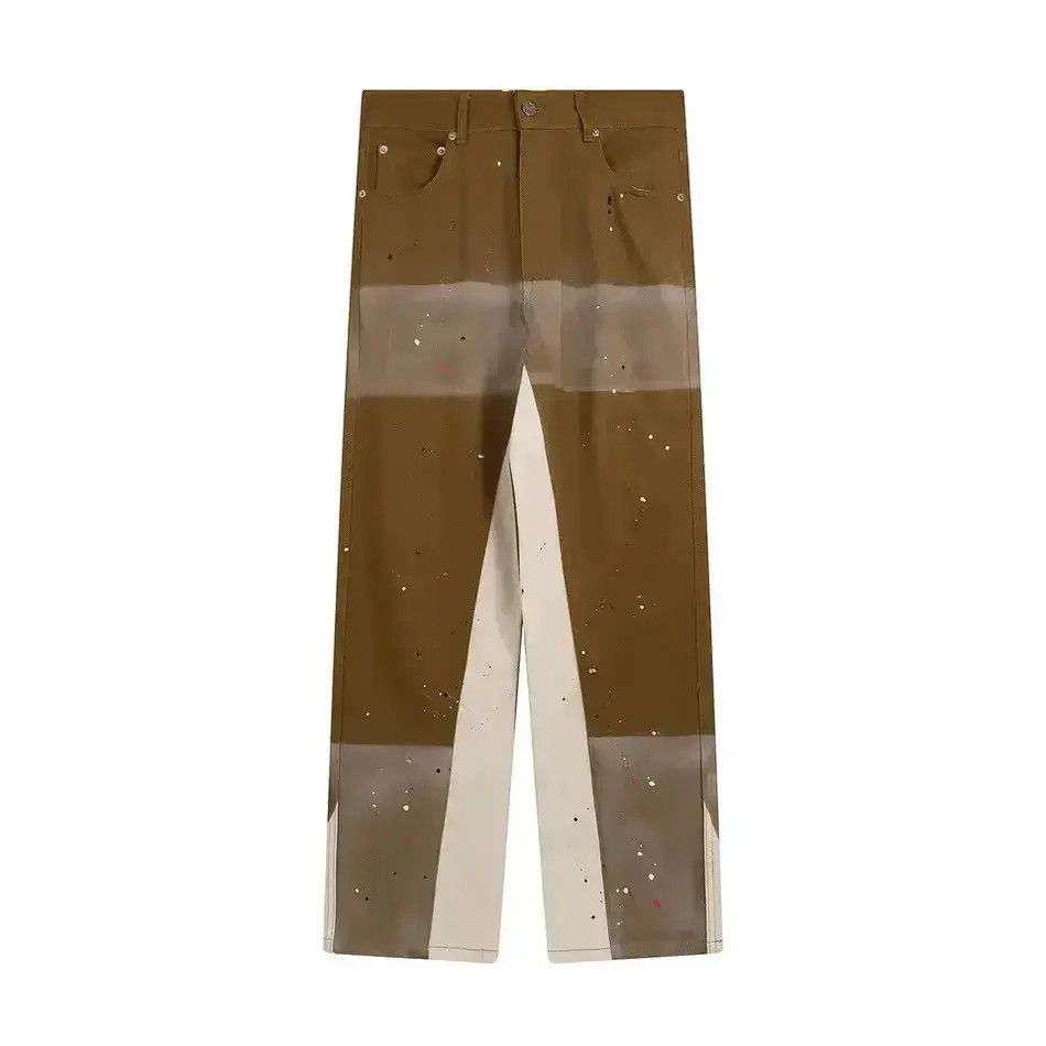 Brown streetwear flare jeans pants