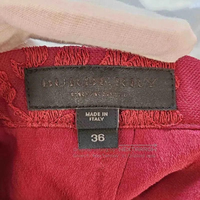 Burberry Burberry Red Polyester Midi Skirt. Size 23" - 4 Thumbnail
