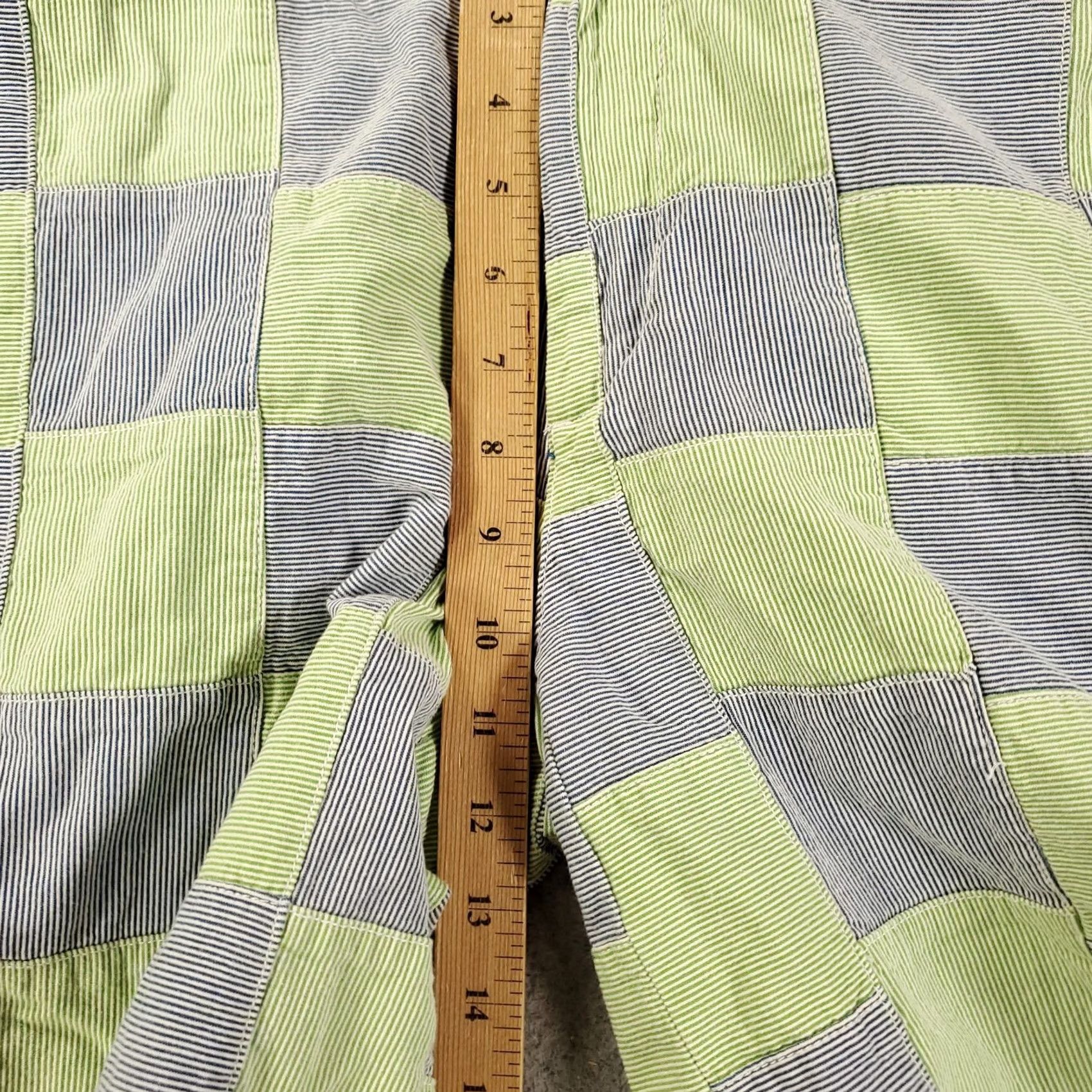 Vineyard Vines Vineyard Vines Patchwork Shorts Mens Size 32 Green Blue White Hickory Stripe Regular Chino Casual Pockets Size US 32 / EU 48 - 3 Thumbnail