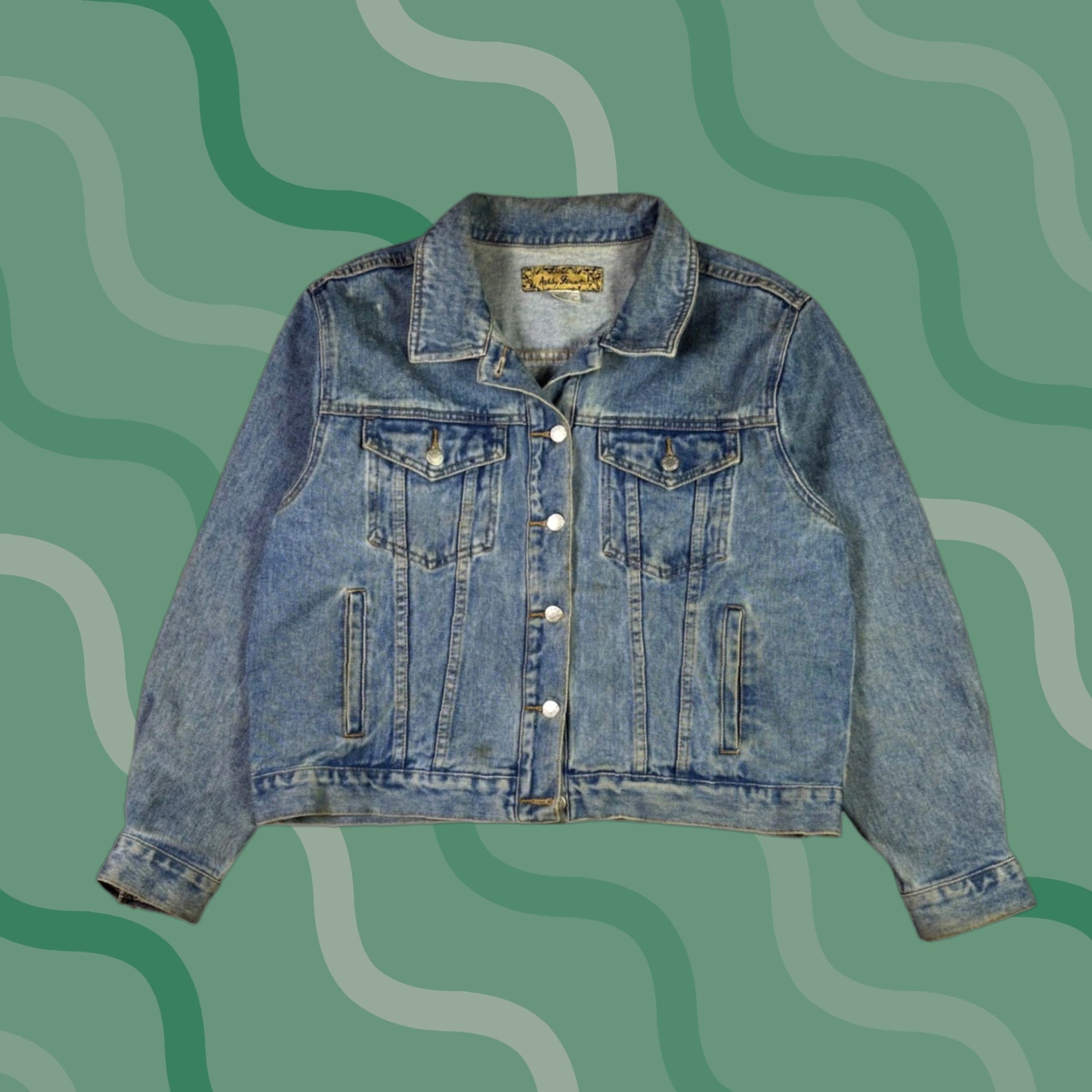Vintage VINTAGE Ashley Stewart Denim Jacket Feather Fringe Western Boho Blue Womens 1X Jacket Girls? Size XL / US 12-14 / IT 48-50 - 1 Thumbnail