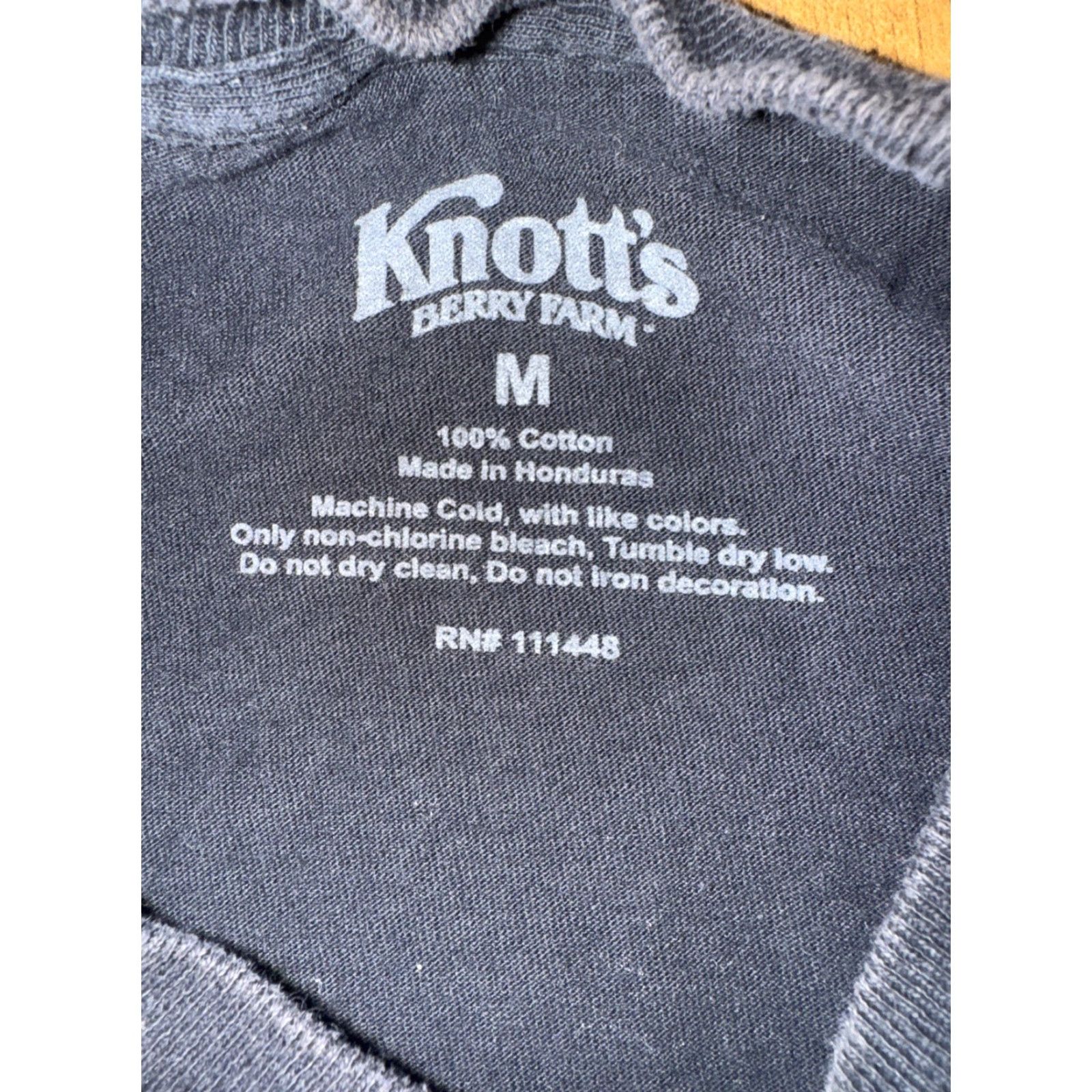 Vintage Knott’s Scary Farm Graphic T-Shirt Black Medium 18x26 Horror Tee Men Size US M / EU 48-50 / 2 - 4 Thumbnail