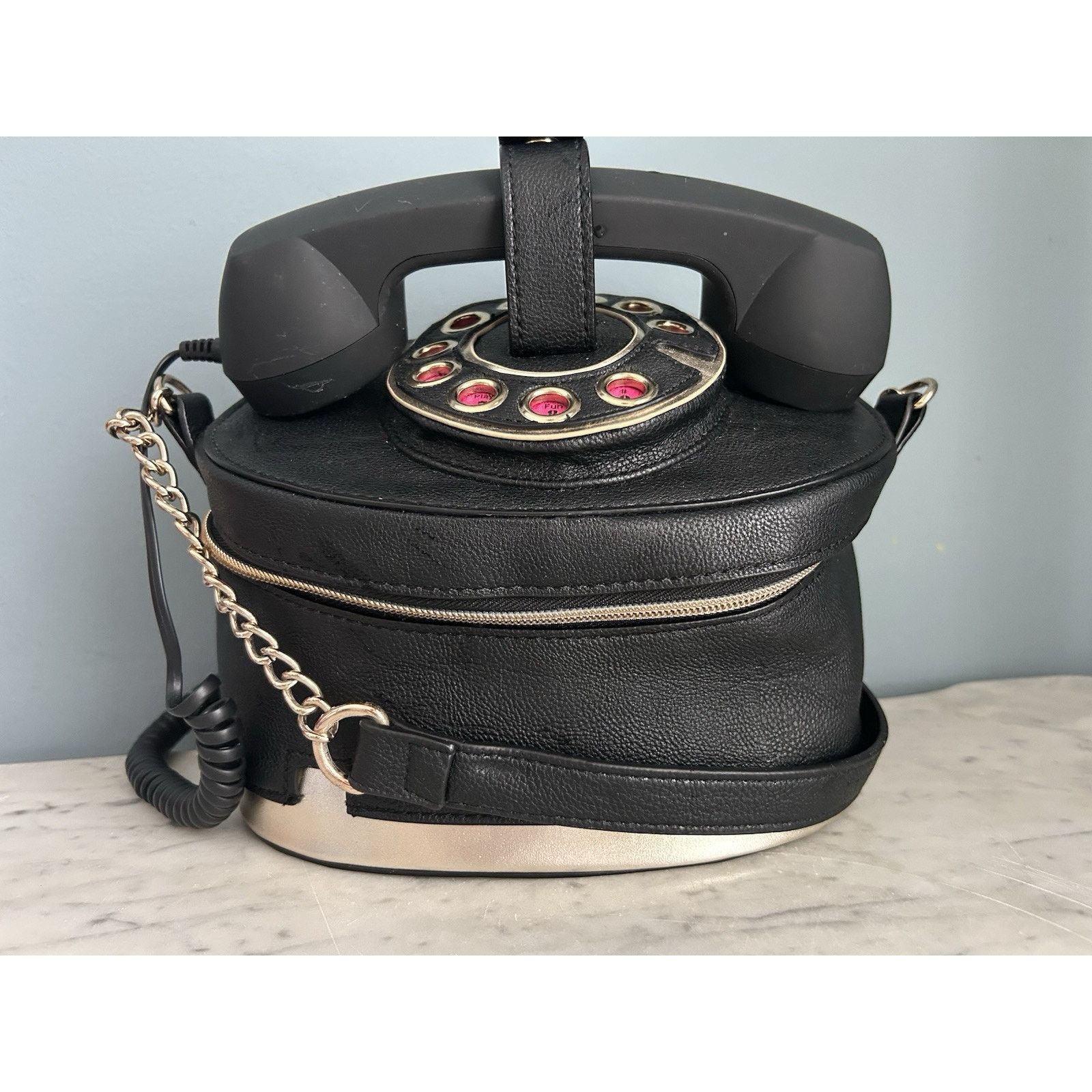 Betsey Johnson Betsey Johnson Telephone Bag BLACK Shoulder Crossbody Purse Size ONE SIZE - 19 Thumbnail