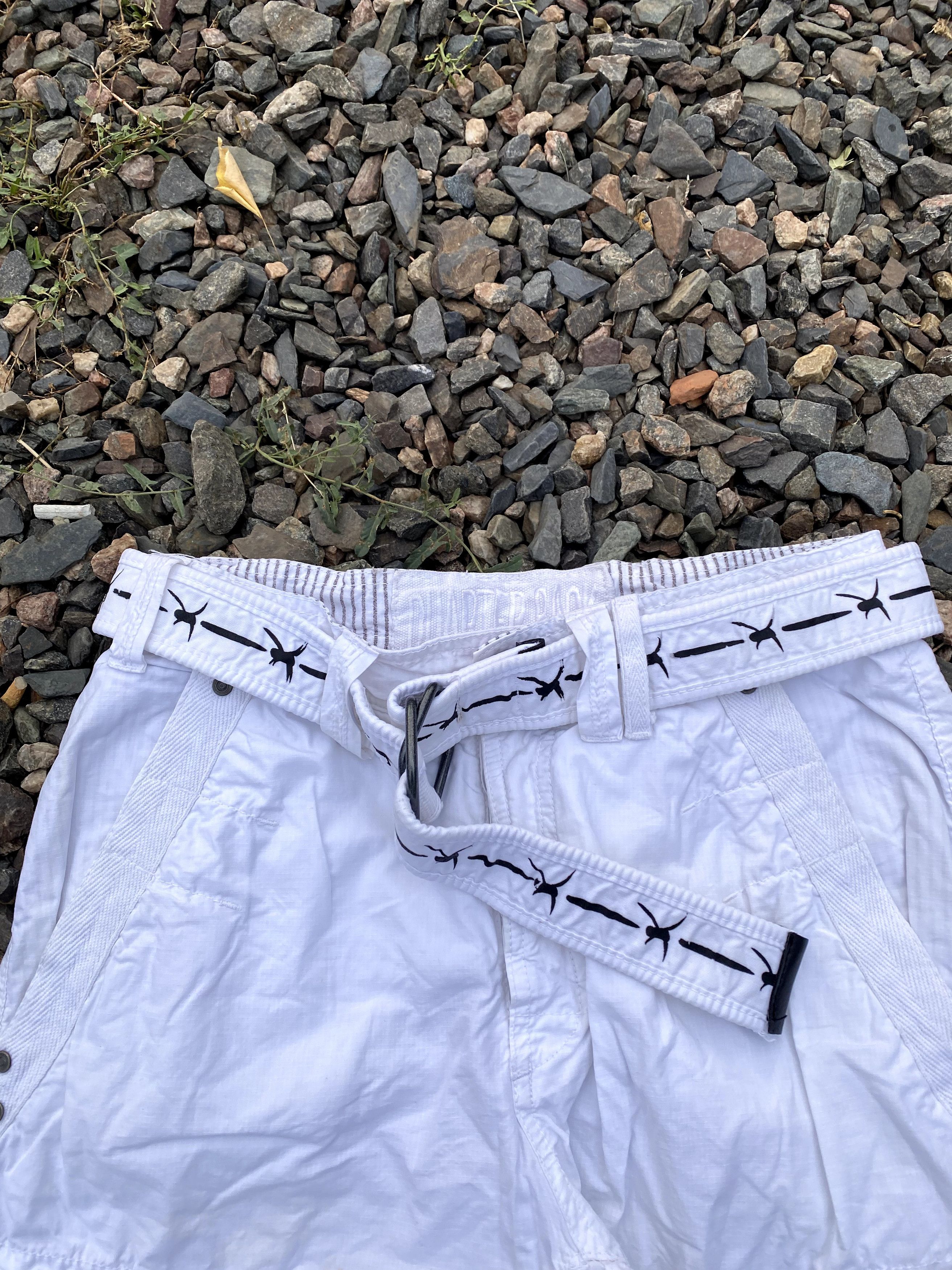 Beauty Beast × If Six Was Nine Vintage White Cargo Multi Pocket Pants Streetwear Size 32 Size US 32 / EU 48 - 7 Thumbnail