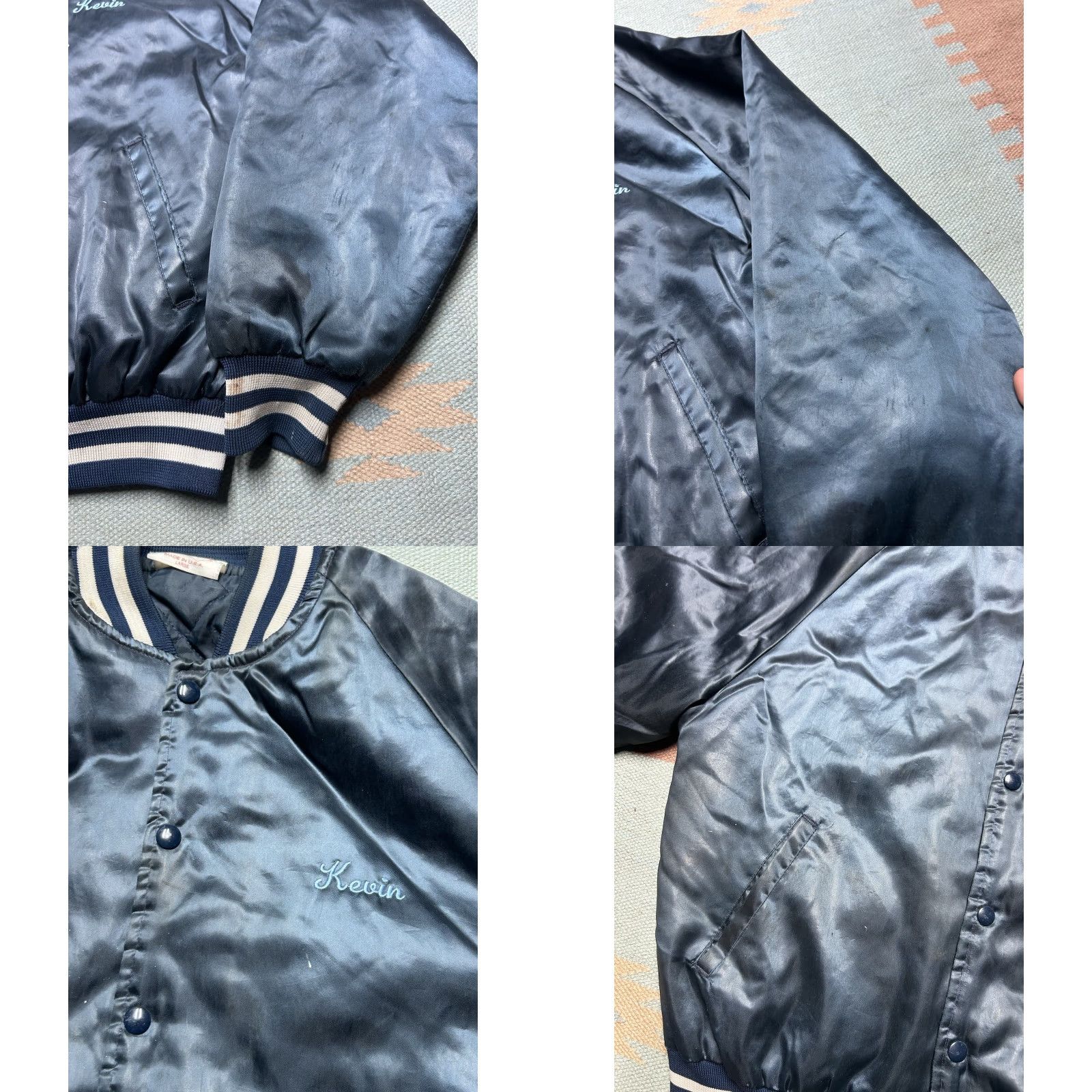 Vintage VINTAGE 80s satin bomber jacket Hutch’s Kerrie Montpelier Ohio restaurant L Jacket Size US L / EU 52-54 / 3 - 8 Thumbnail