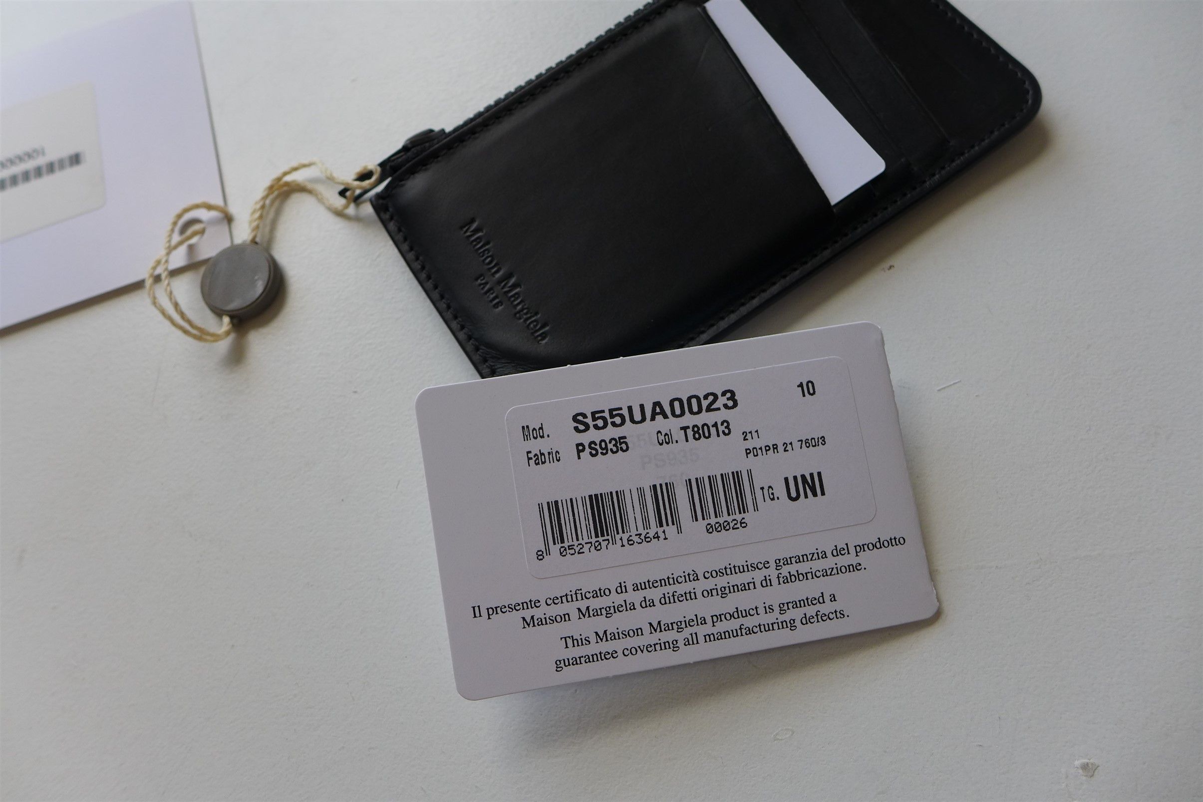 Maison Margiela Margiela Rectangular Zip Wallet - Black Calf Leather Size ONE SIZE - 10 Thumbnail
