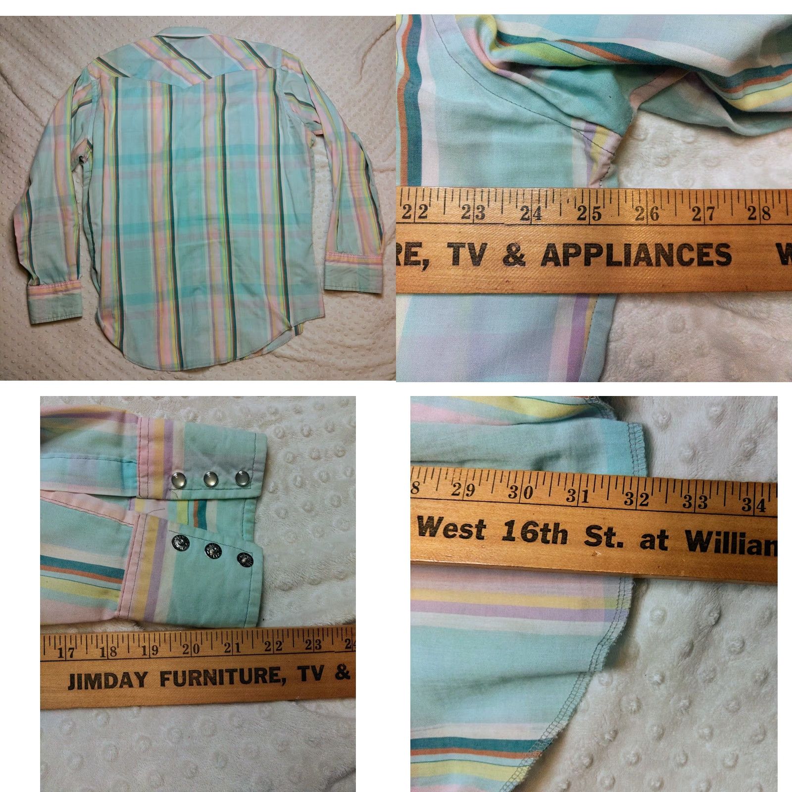 Wrangler Wrangler Vtg 90s Pastel Stripe Pearl Snap Button-Down Shirt Western Rodeo XLT Mens Shirt Size US XL / EU 56 / 4 - 8 Thumbnail