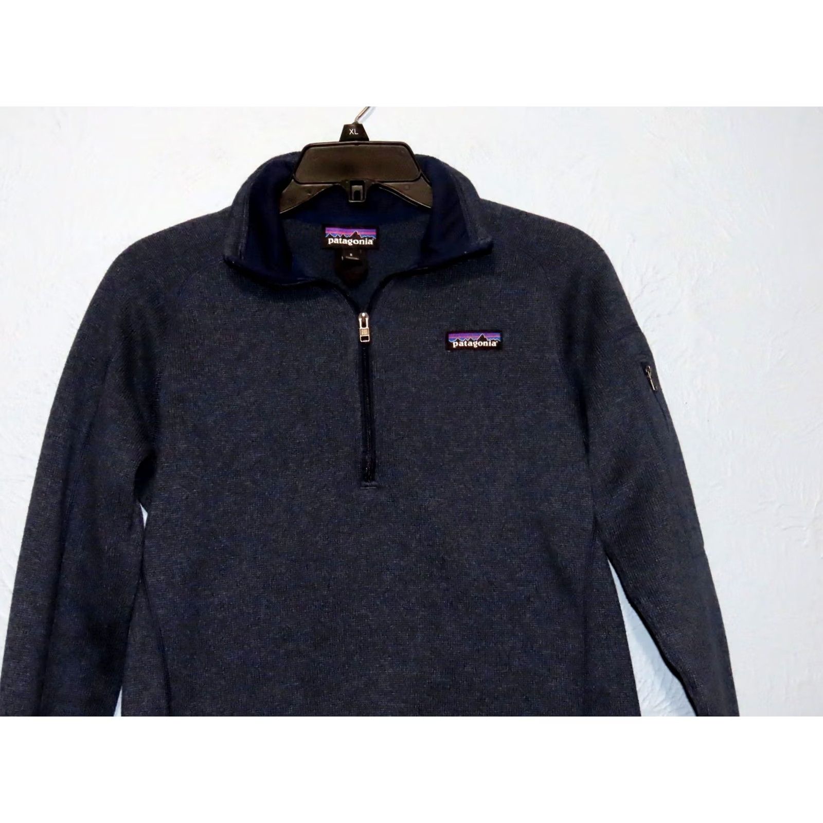 Patagonia VINTAGE Patagonia Women's Jacket Regular S 1/4 Zip Better Sweater Navy Blue Small 19" Pit to Pit Size S / US 4 / IT 40 - 3 Thumbnail