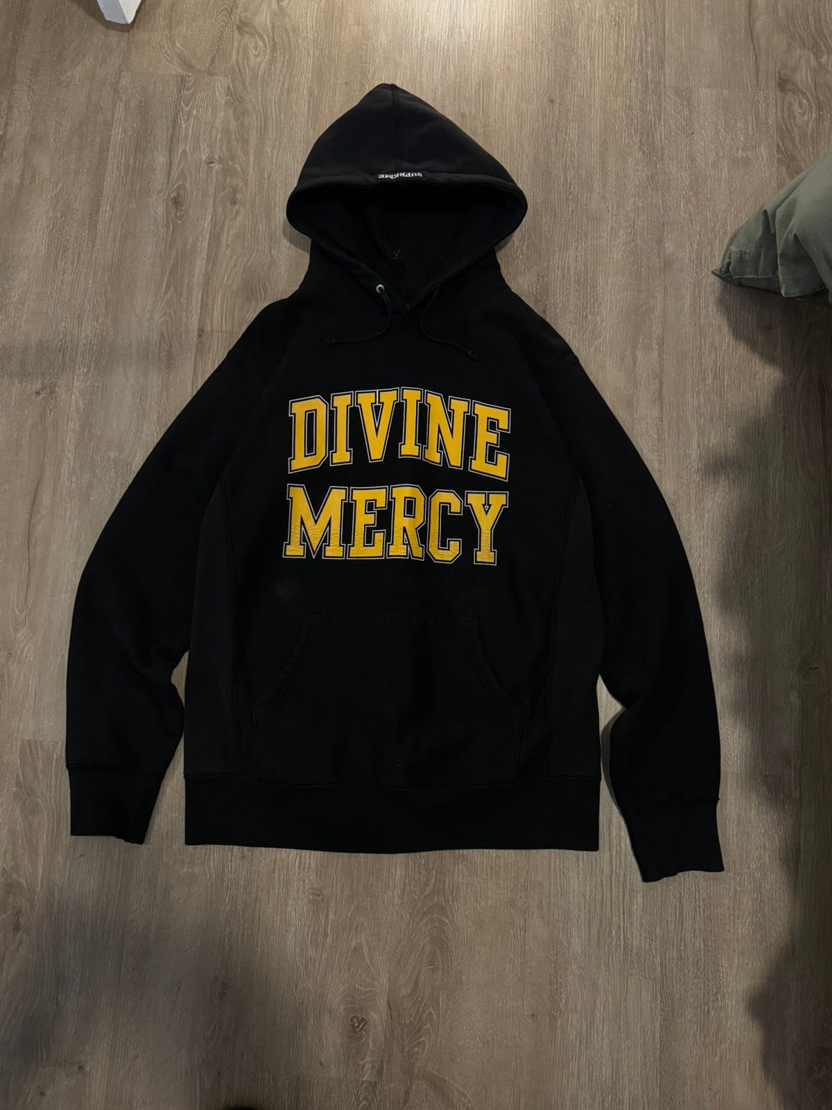 Pre-owned Supreme Divine Mercy Hoodie Black Yellow