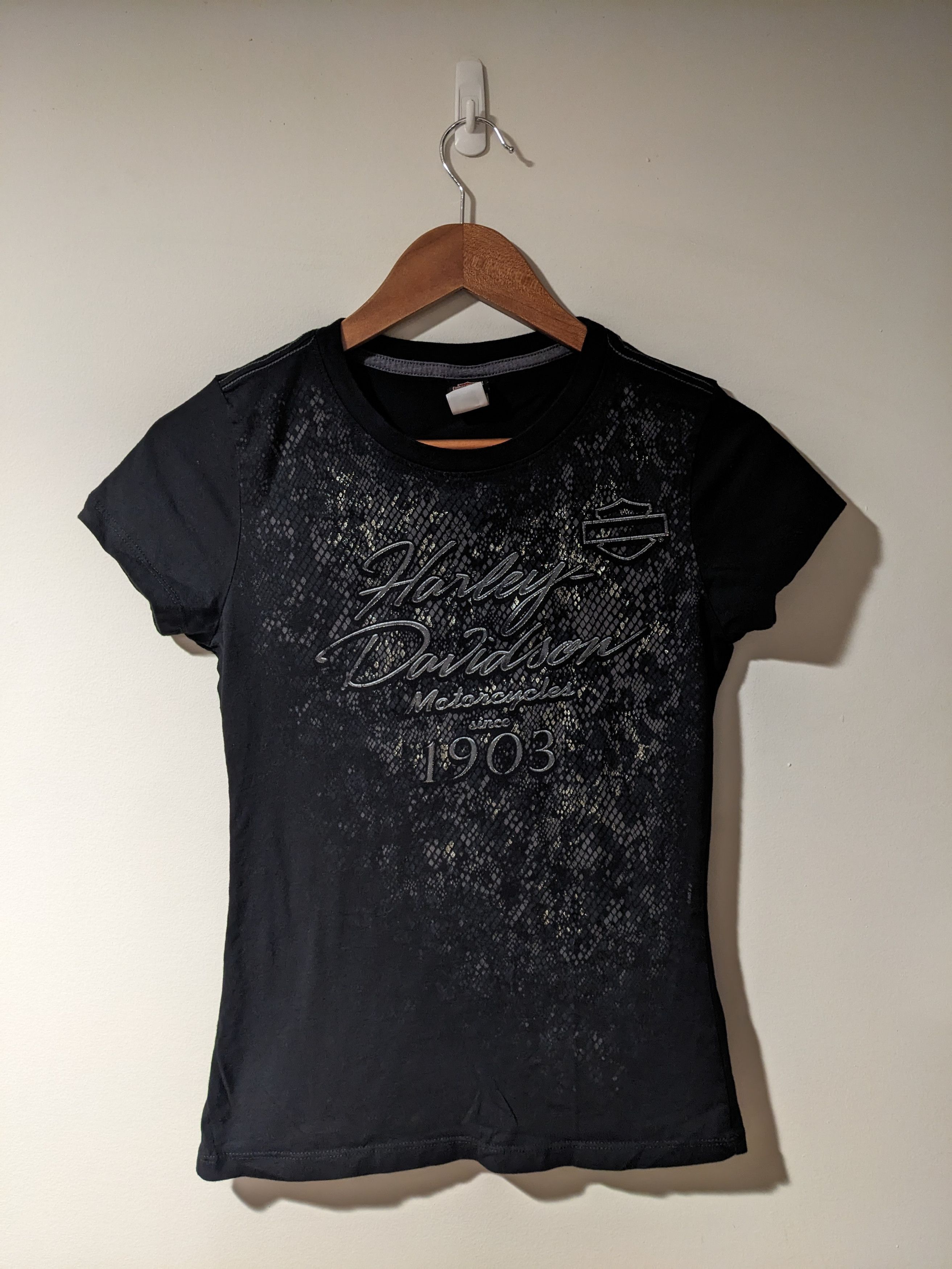 Gildan × Harley Davidson Harley Davidson Motorcycle Logo Womans Black Small T-Shirt Size S / US 4 / IT 40 - 1 Thumbnail