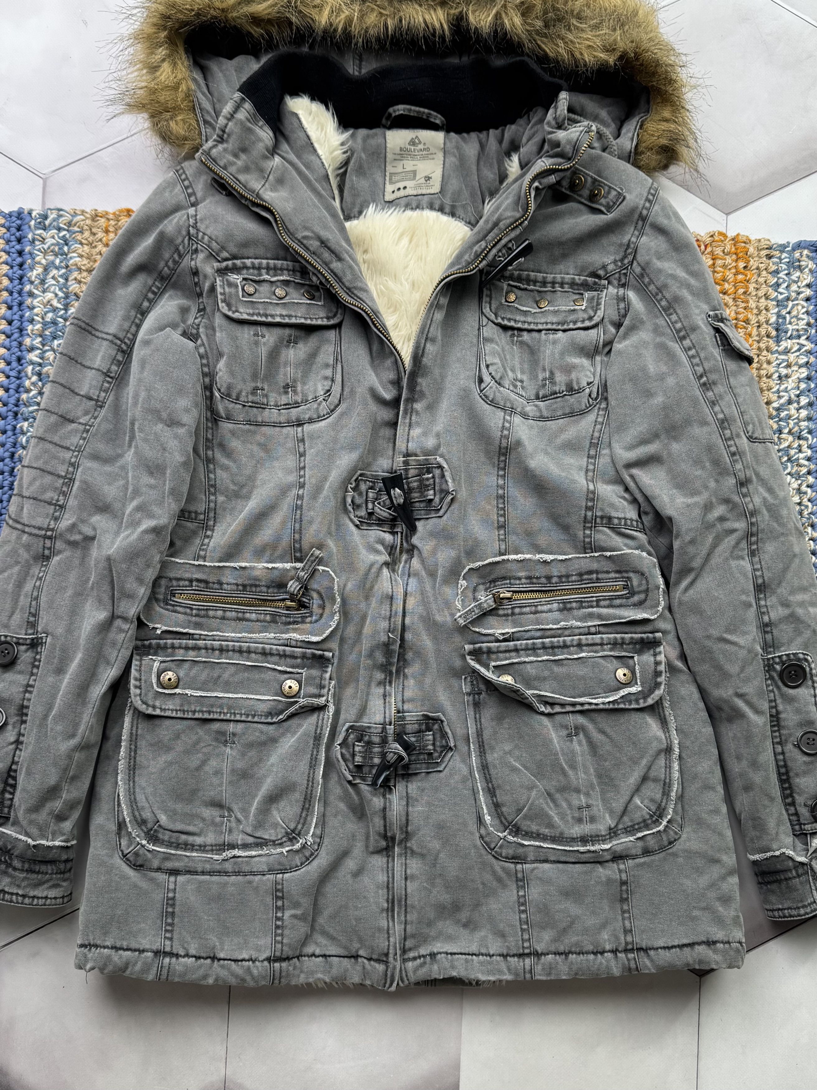 Japanese Brand Vintage Washed Jacket (E4) Size L / US 10 / IT 46 - 3 Thumbnail