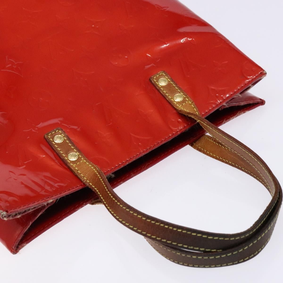 Louis Vuitton LOUIS VUITTON Monogram Vernis Reade MM Hand Bag Red Rouge Size ONE SIZE - 6 Thumbnail