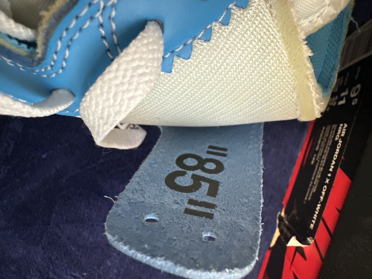 Off-White AIR JORDAN 1 x OFF-WHITE UNC Size US 9.5 / EU 42-43 - 11 Thumbnail