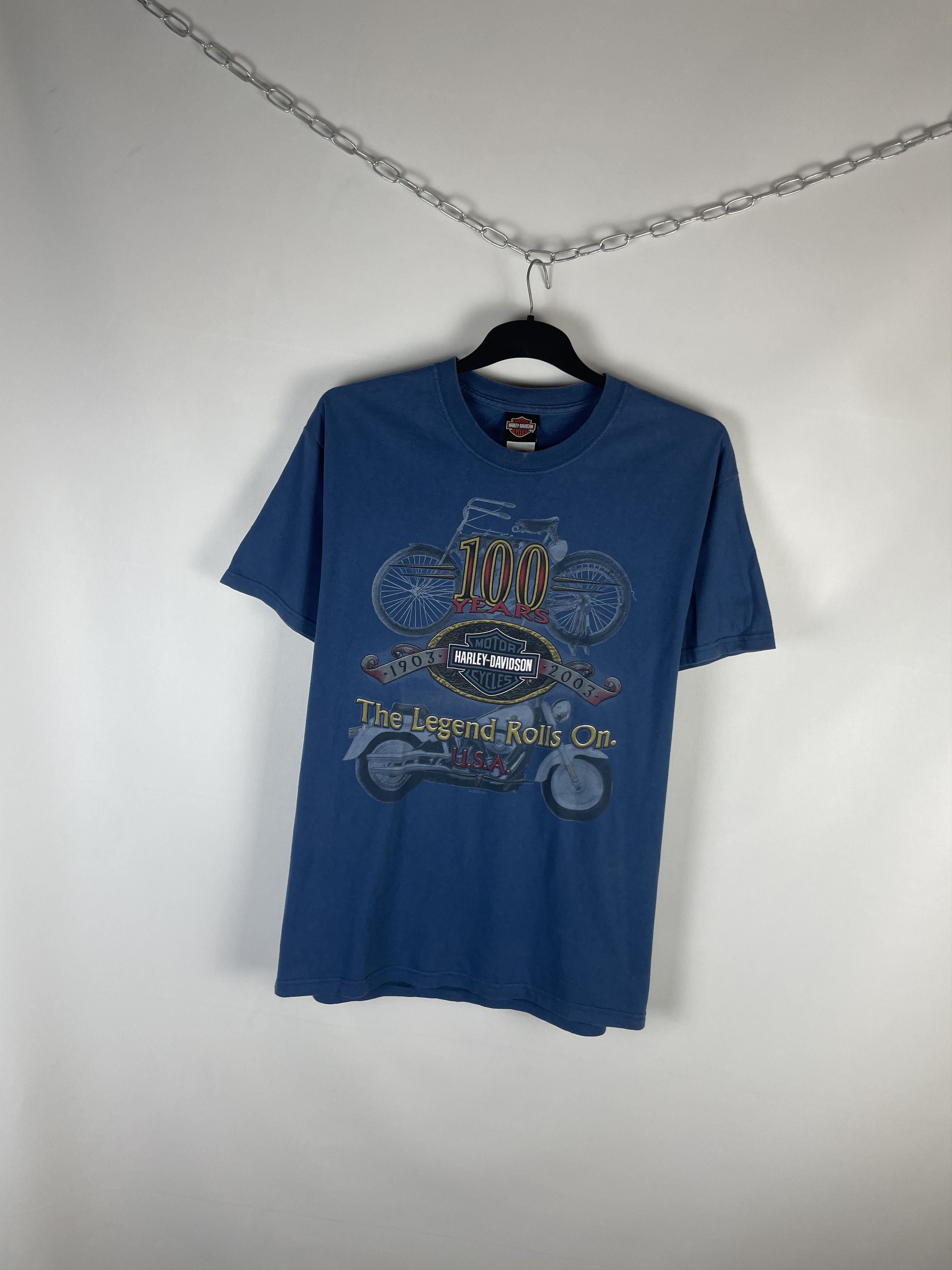 Harley Davidson Vintage HARLEY DAVIDSON Tee Graphic T-Shirt Size US L / EU 52-54 / 3 - 2 Thumbnail