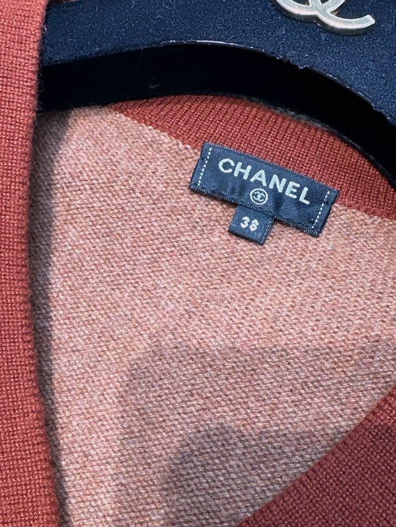 Chanel Chanel 18A Hamburger Series 38 Yards Brown Orange Edge Lon Size XS / US 0-2 / IT 36-38 - 4 Thumbnail