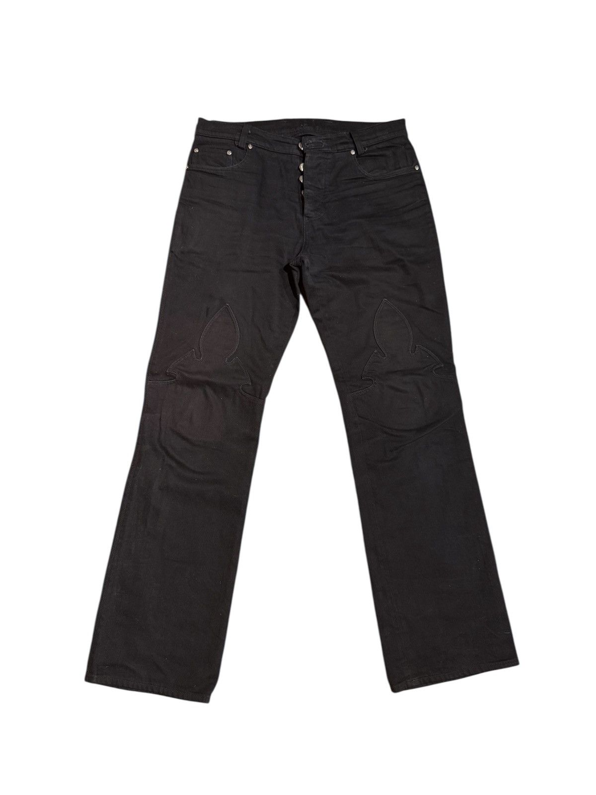 Chrome Hearts Vintage 1/1 Chrome Hearts White Leather Patch Denim Size US 32 / EU 48 - 3 Thumbnail