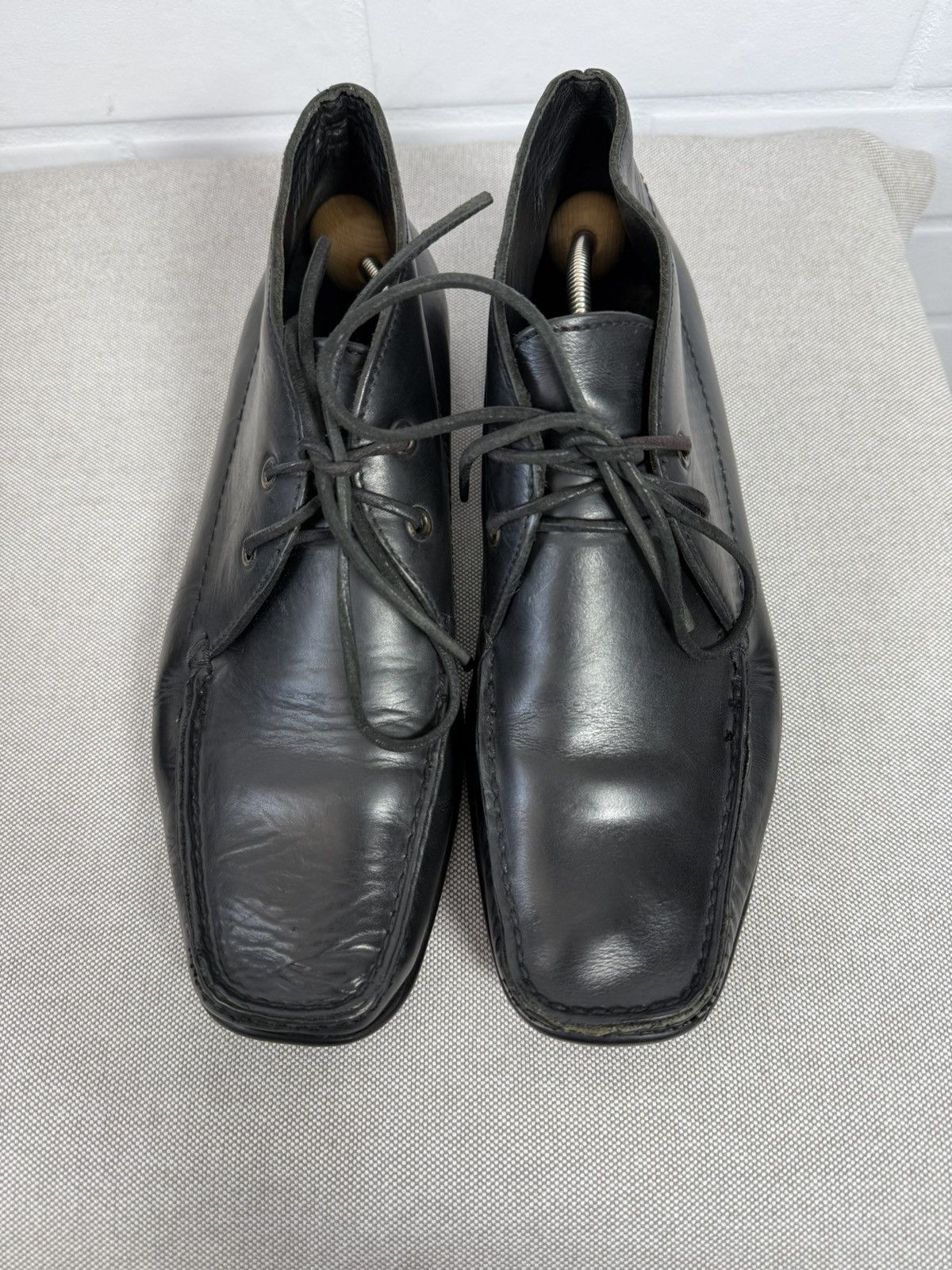 Prada PRADA Men's Boots Black Leather Size 7 Size US 7 / EU 40 - 3 Thumbnail