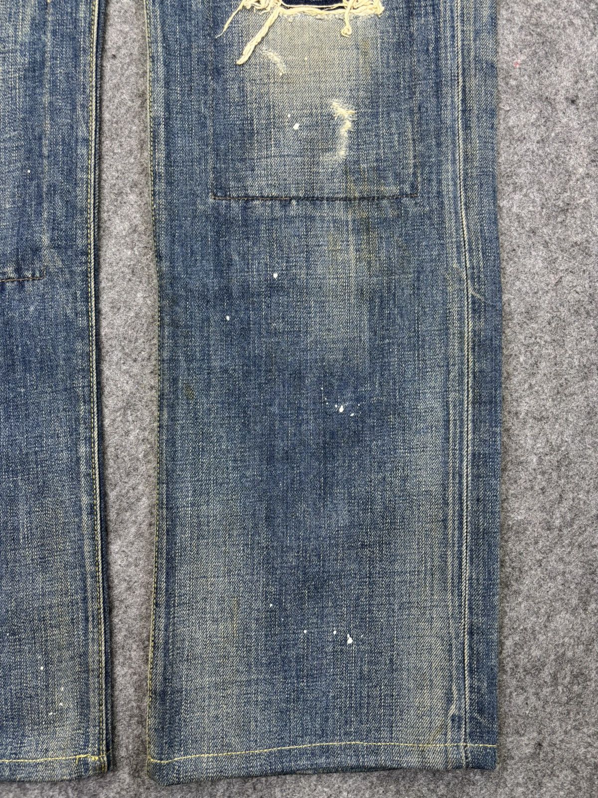 Japanese Brand 💥Sick💥Back Number Patchwork Paint Splatter Denim F864 Size US 34 / EU 50 - 7 Thumbnail