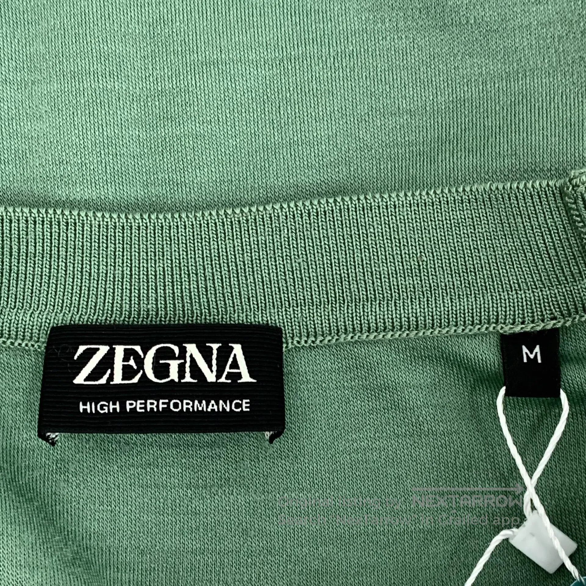 Ermenegildo Zegna Zegna Green Wool Round Neck Short Sleeve T-Shirt| Size US M / EU 48-50 / 2 - 5 Thumbnail