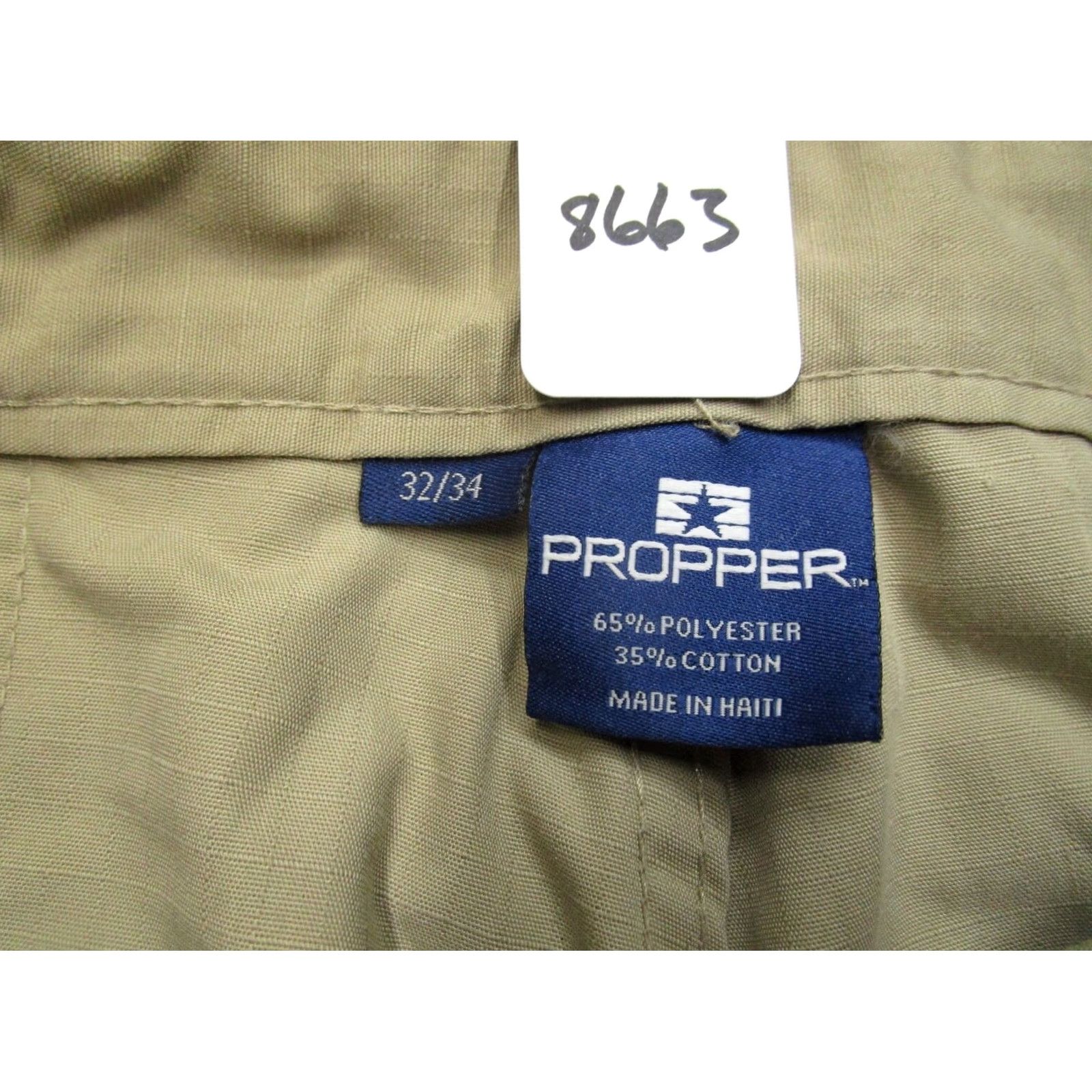 Propper Propper Pants Men Cargo Pants 32x34 Brown Tan Canvas Cotton Polyester Relaxed Straight Front Jeans style Casual Workwear Size US 32 / EU 48 - 8 Thumbnail