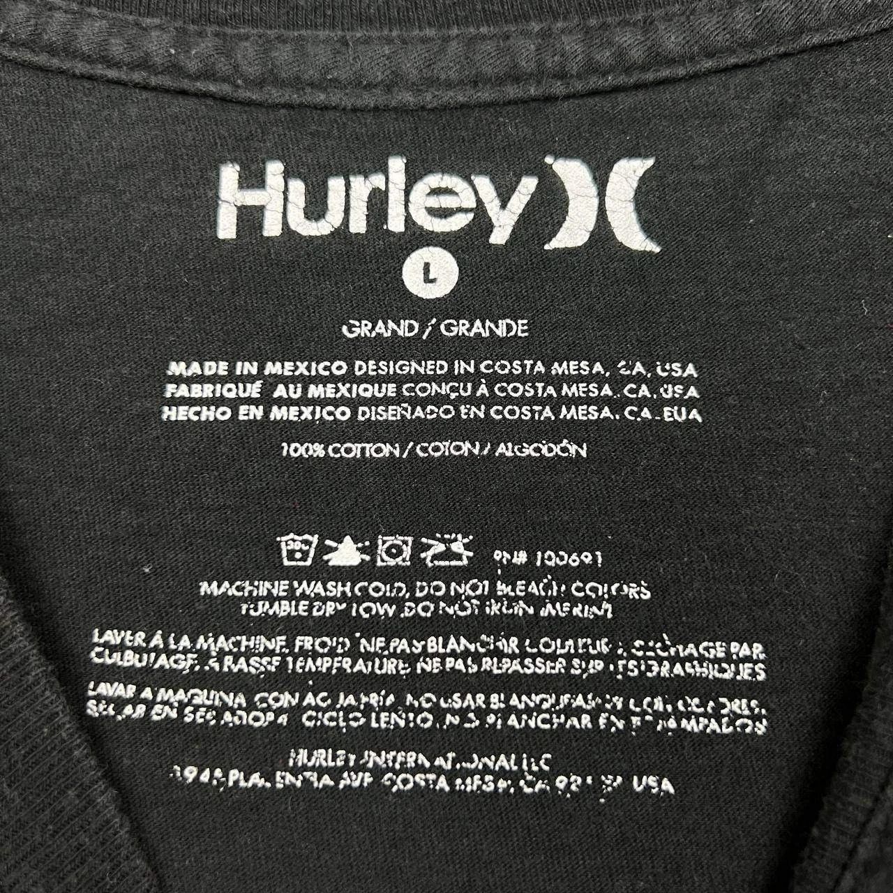 Hurley Hurley Shirt Men Large Black Short Sleeve Crew Neck Cotton L Size US L / EU 52-54 / 3 - 3 Thumbnail